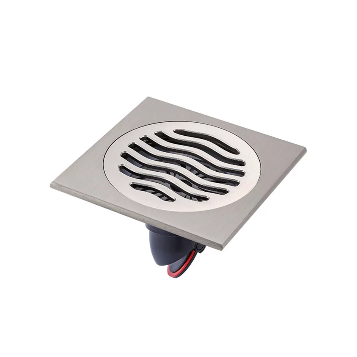 INF Magnetisk Levitation Golvbrunn - Borstad Nickel Enkel Användning + Svart Rak Rad - Kopparkonstruktion