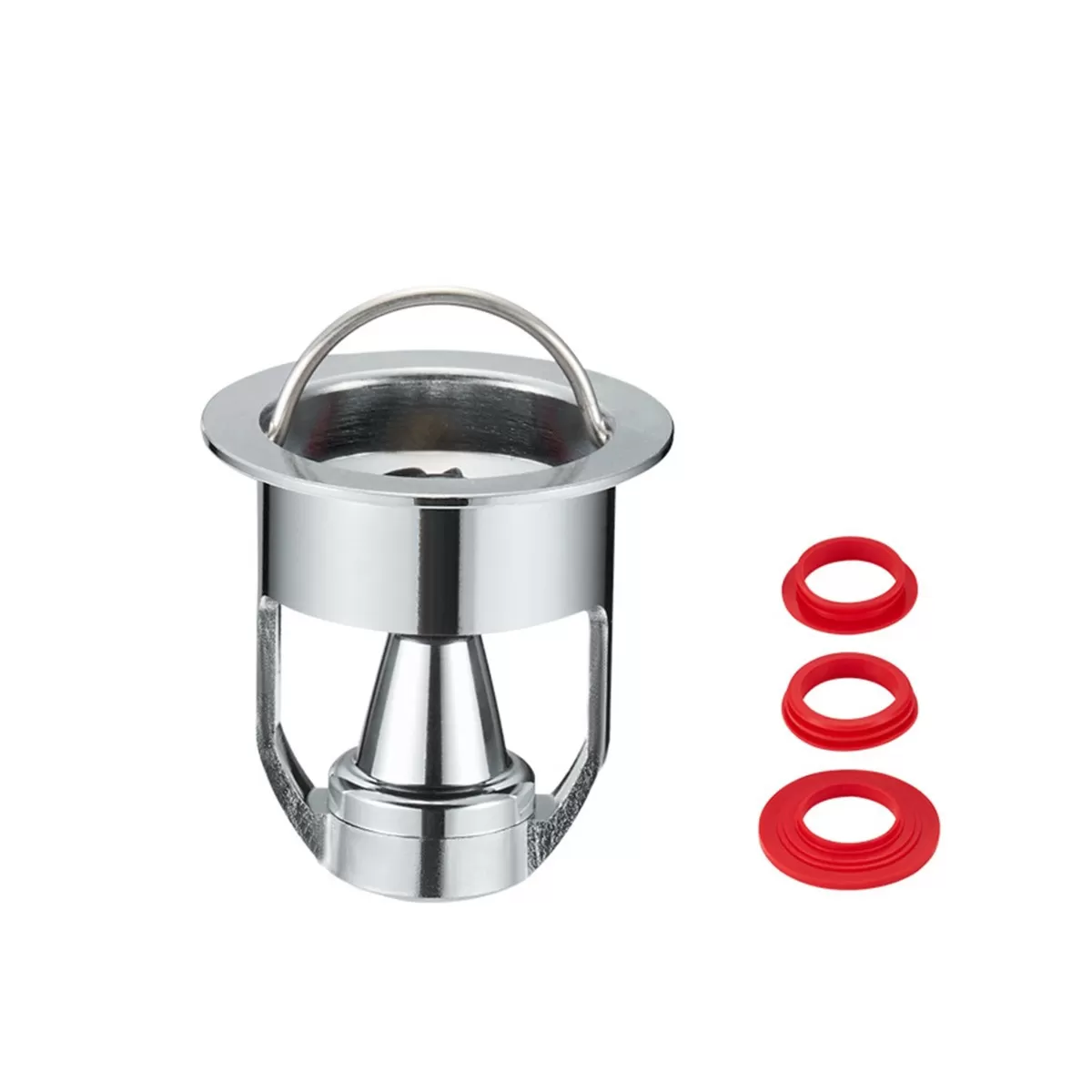 INF 40mm Magnetisk Lyft Koppar Krompläterad Golvbrunnssil - Anti-lukt & Insektsäker