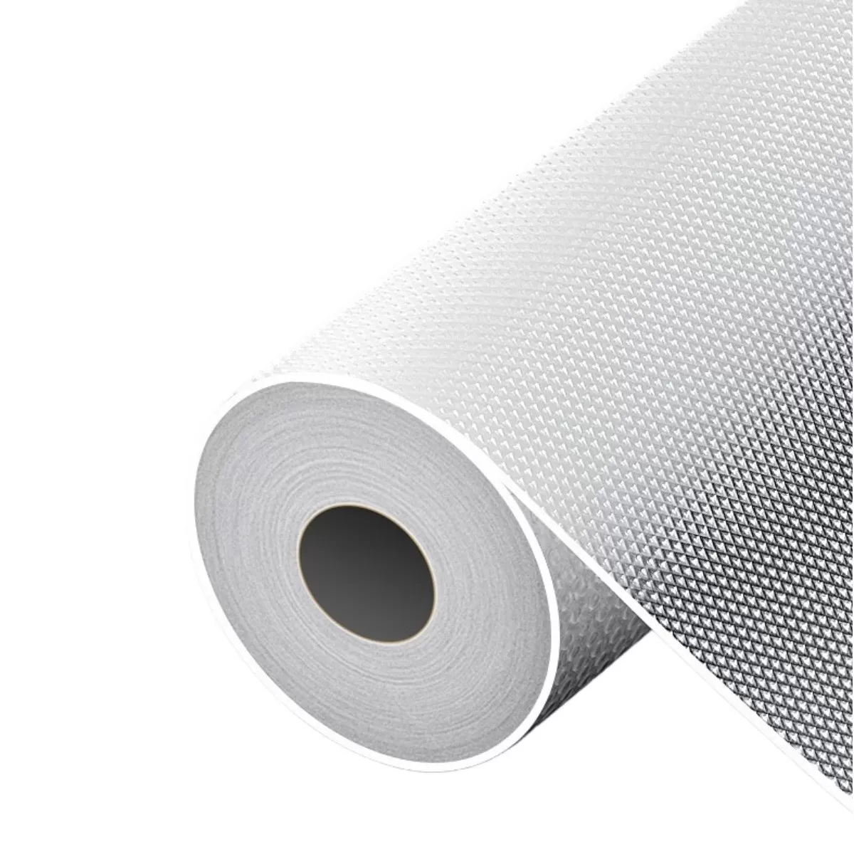 INF EVA Diamantmönstrad lådmatta - Vit, 0,45m x 5m - Vattentät & Halkfri hyllskydd