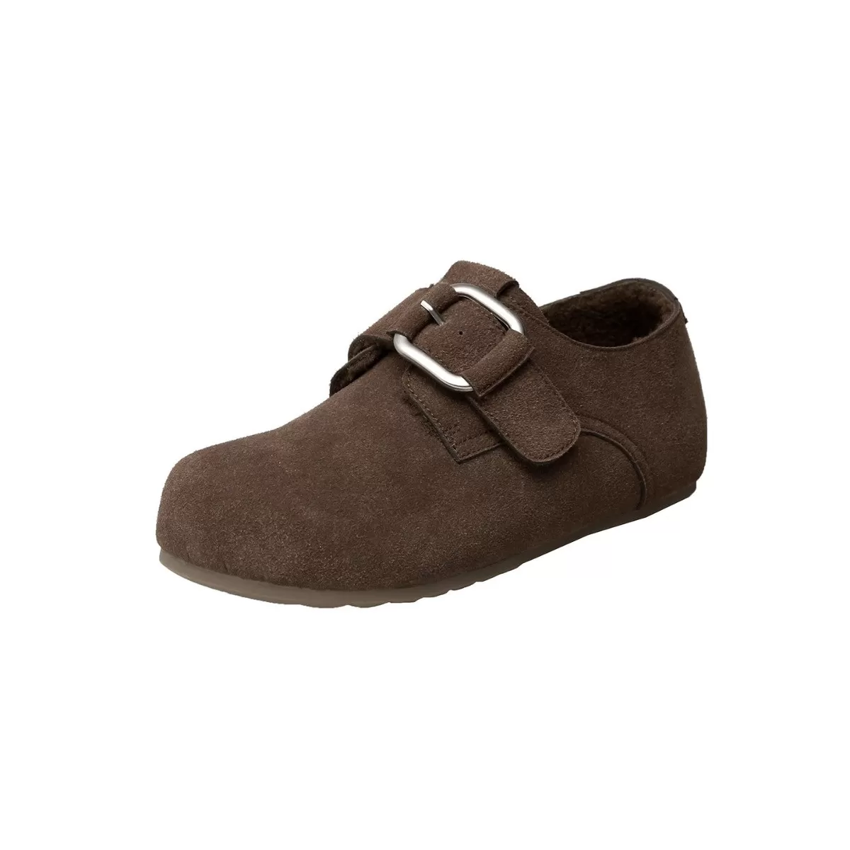 INF Tjocksulade varma tofflor i Birkenstock-stil - Trendiga och bekväma vinterskor kaffe 37