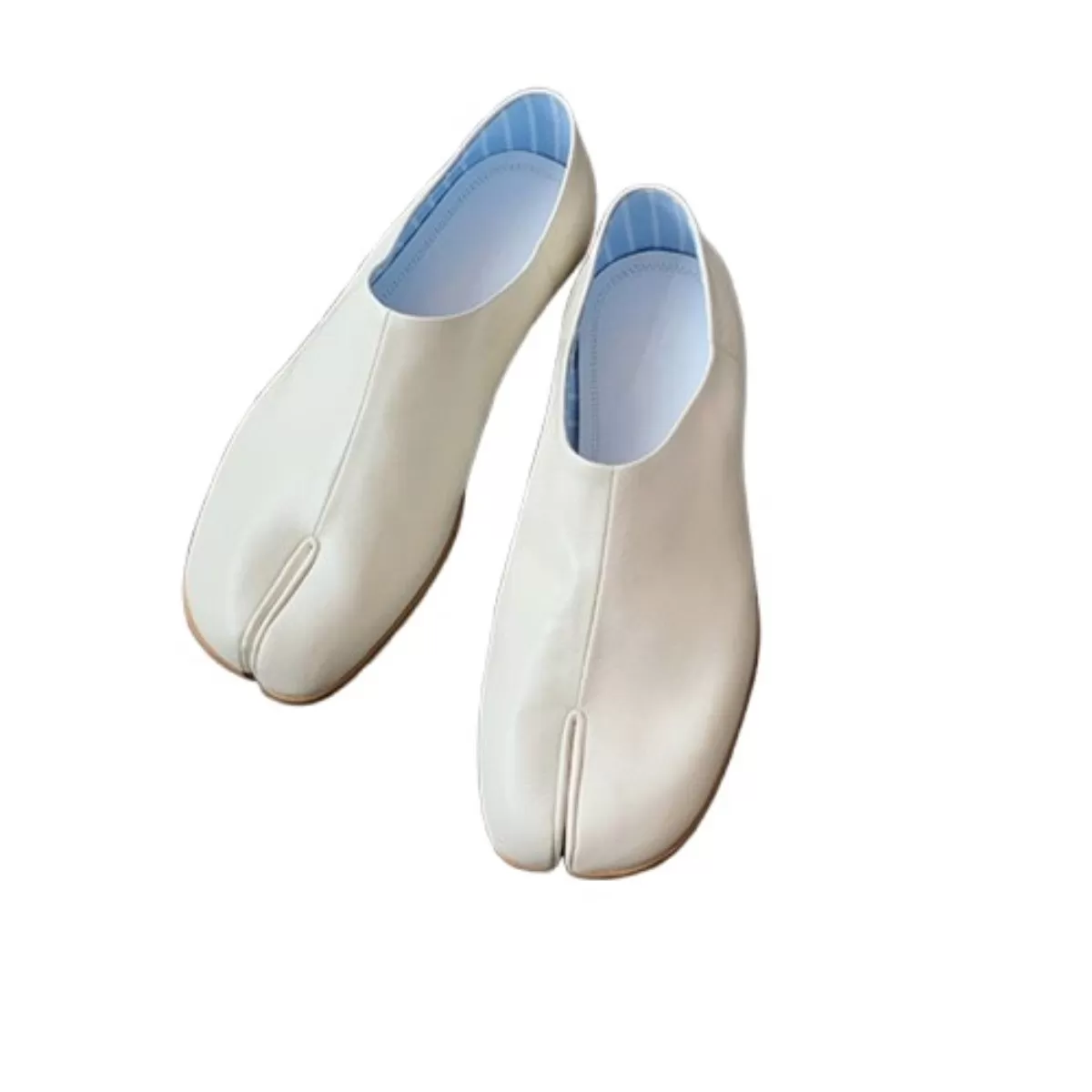 INF Bekväma Split Toe Skor - PU och Mikrofiber Flats för Vardagsbruk Vit 38