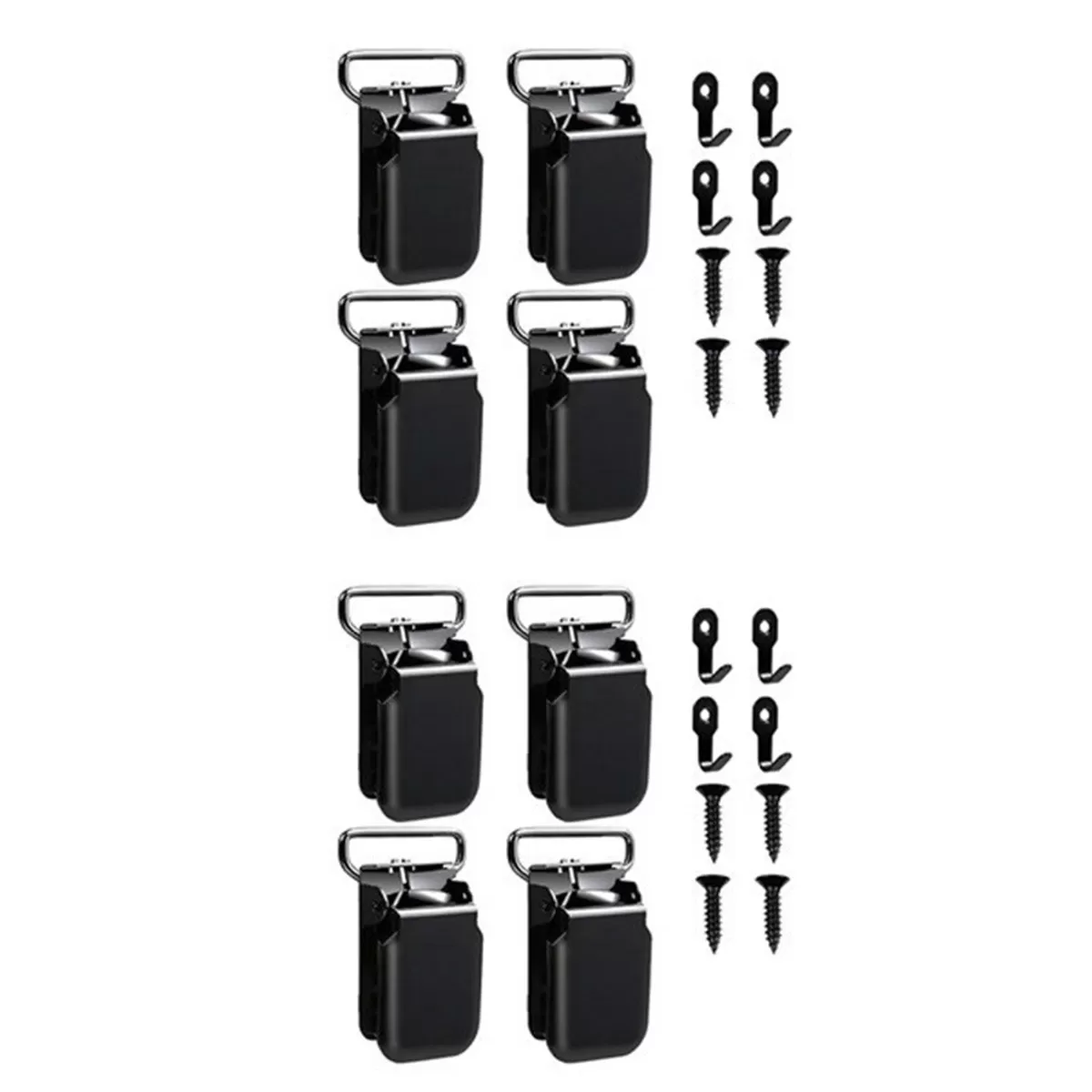 INF Dekorativa väggkrokar - 8-delars set: Järn Tapestry Hängande Klammer för Mattor, Täcken & Textilkonstutställning