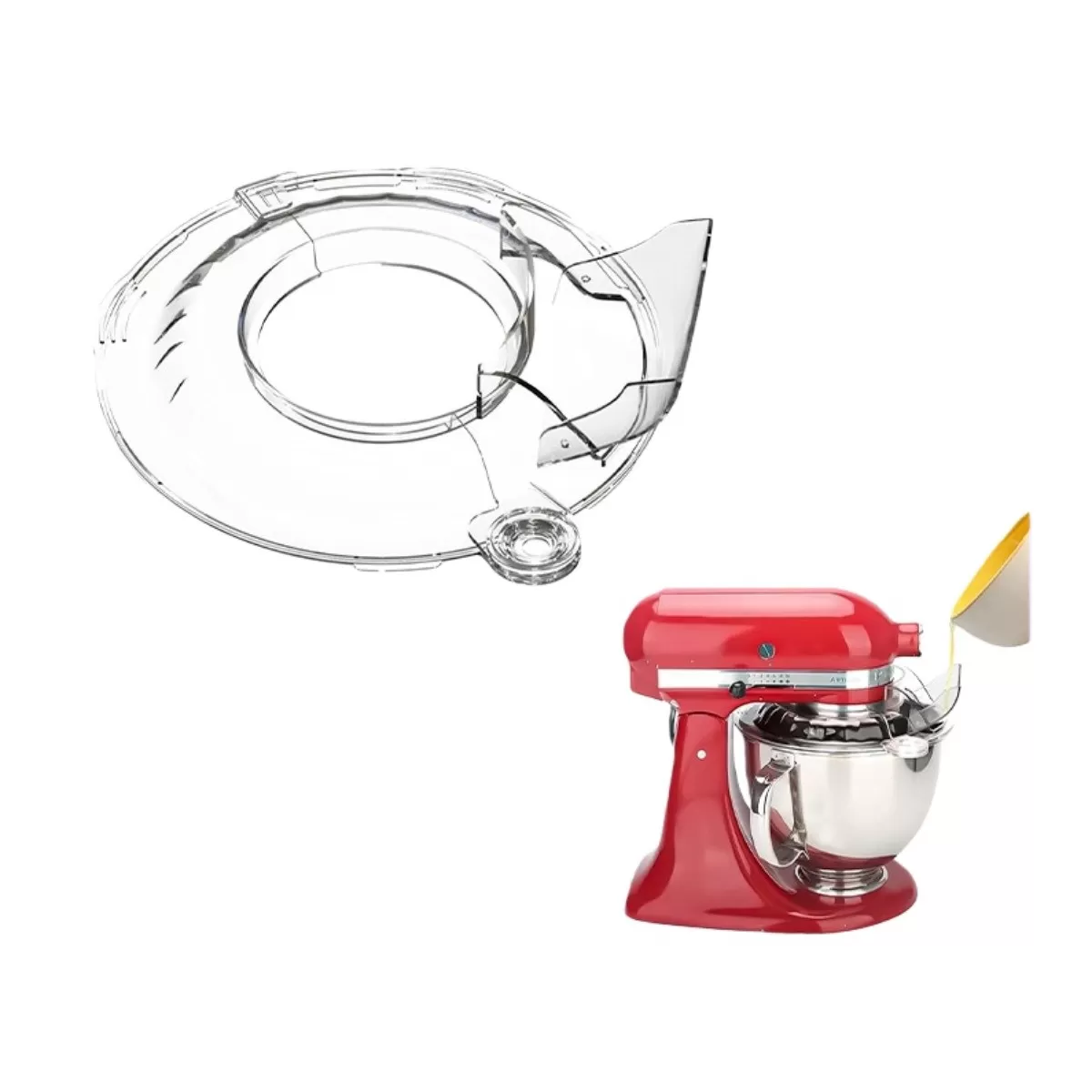 INF Vikbart Stänkskydd Kompatibelt med KitchenAid 4.5-5 Quart Tilt Head Mixers