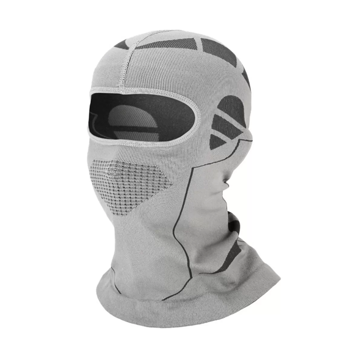 INF Andningsbar cykelhjälmsliner skidmask ansiktsmask motorcykel halsduk Grå