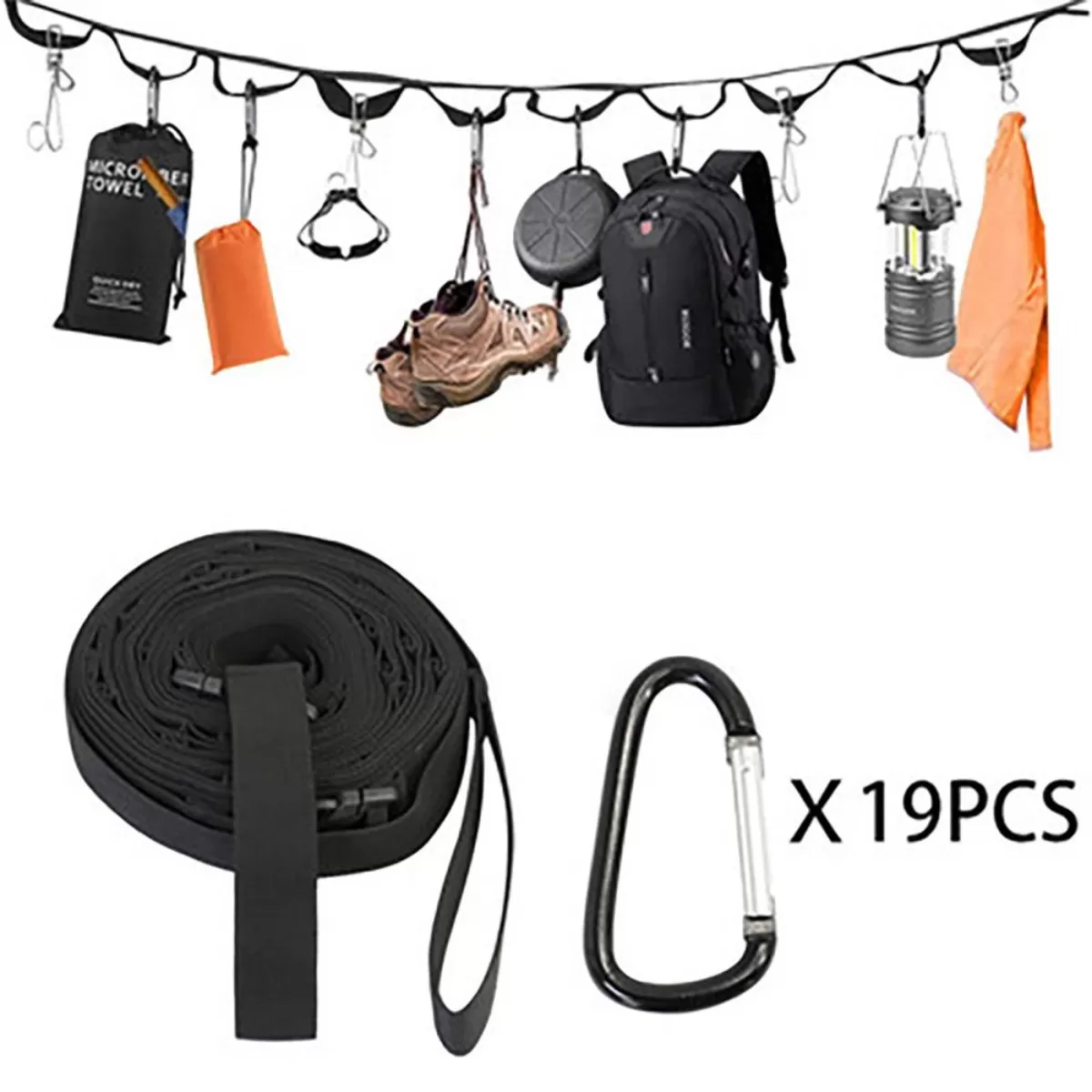 INF Utomhus Tarp Camping Redskap Hängrep - Multifunktionell Klädlina