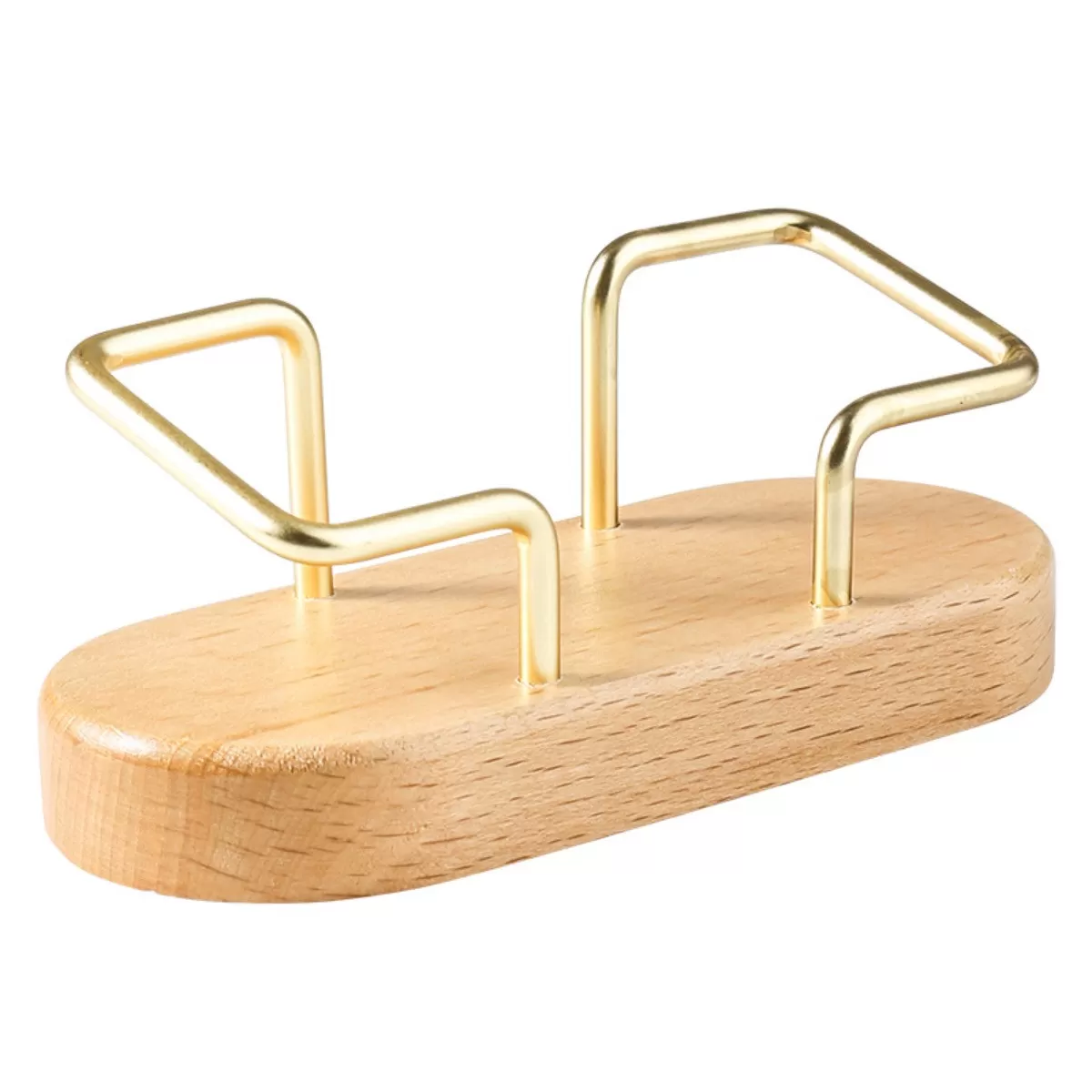 INF Elegant Visithållare - Träbas med Metallram