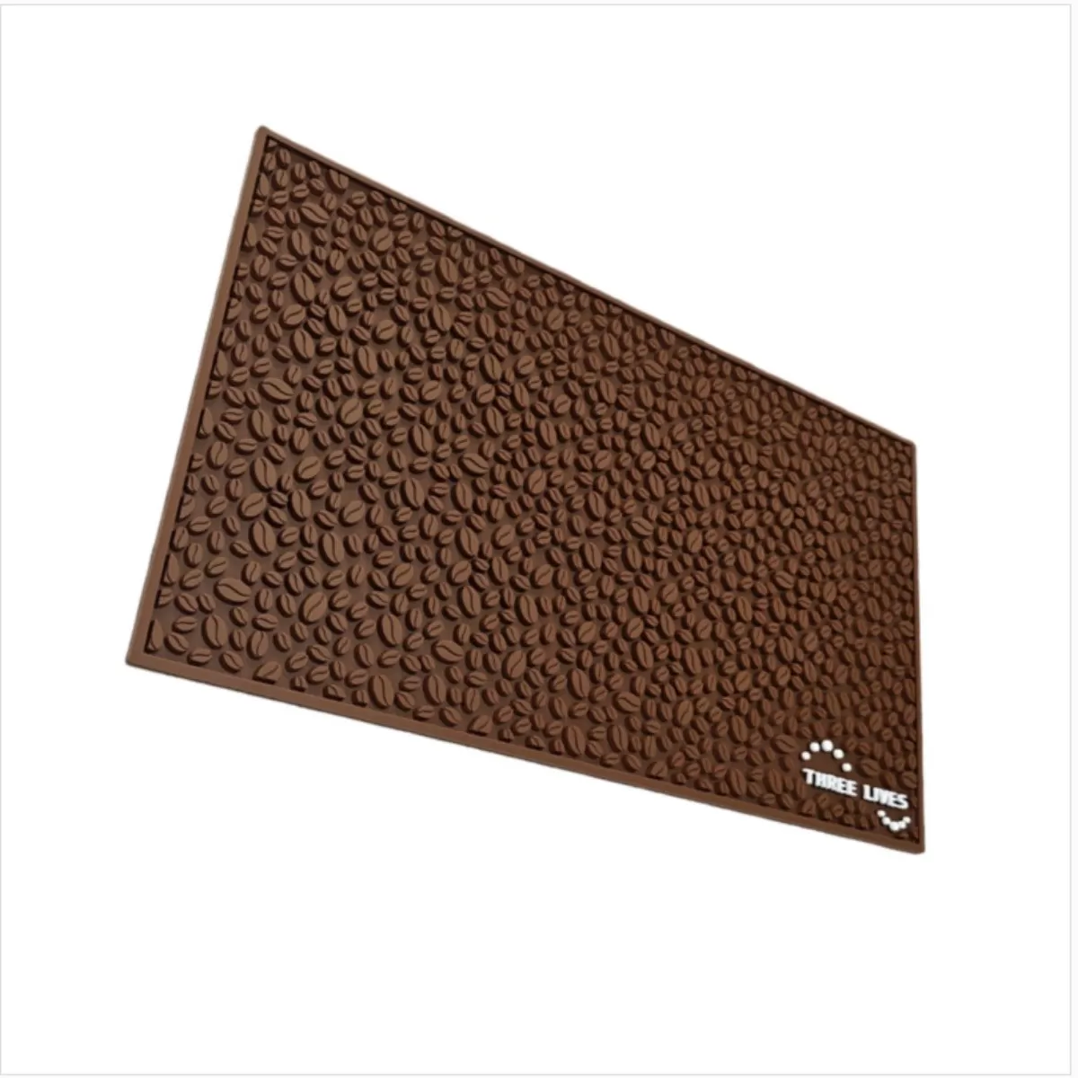 INF Kaffeböna Silikonmatta - Värmebeständigt Bänkskydd, Halkfri Kaffebarsavrinning 60x35cm