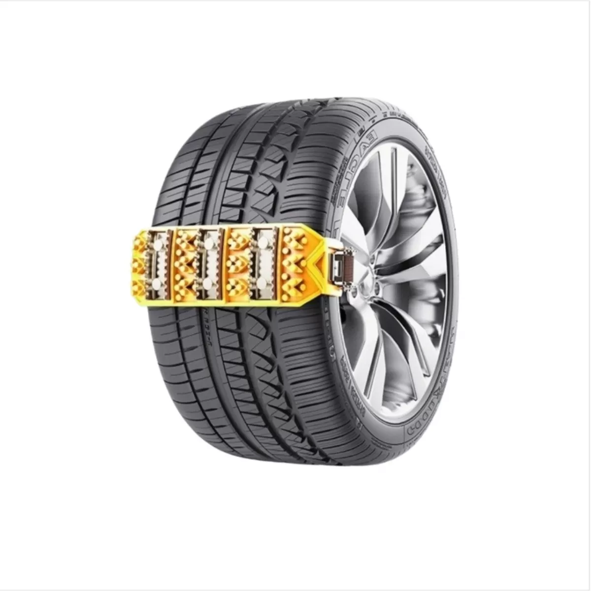 INF Förtjockade snökedjor för senor för bilar och stadsjeepar - Förbättrat grepp Gul