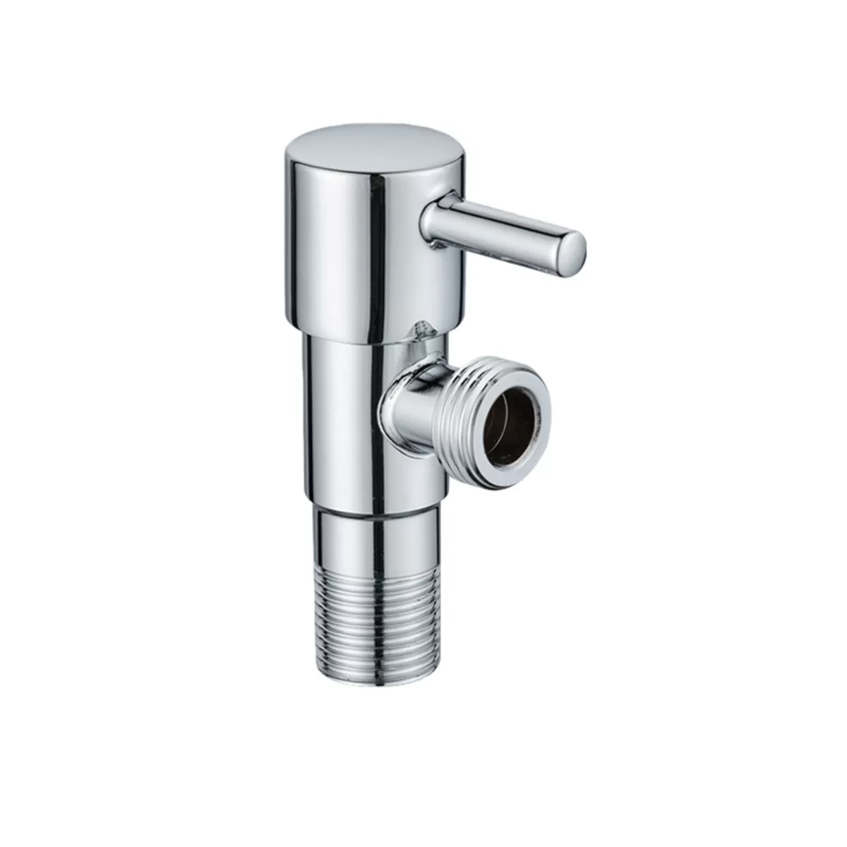 INF Silver Rostfri Stål Vinkelventil - Högt Flöde Vattenavstängning för Toalett, Kök, Tvättmaskin