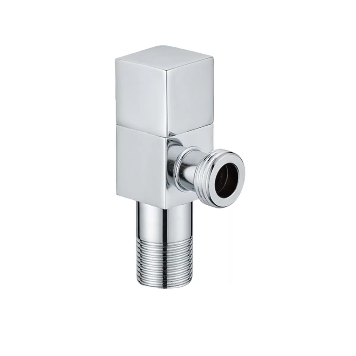 INF Fyrkantig Vinkelventil i Rostfritt Stål - Silverfinish, Högt Flöde