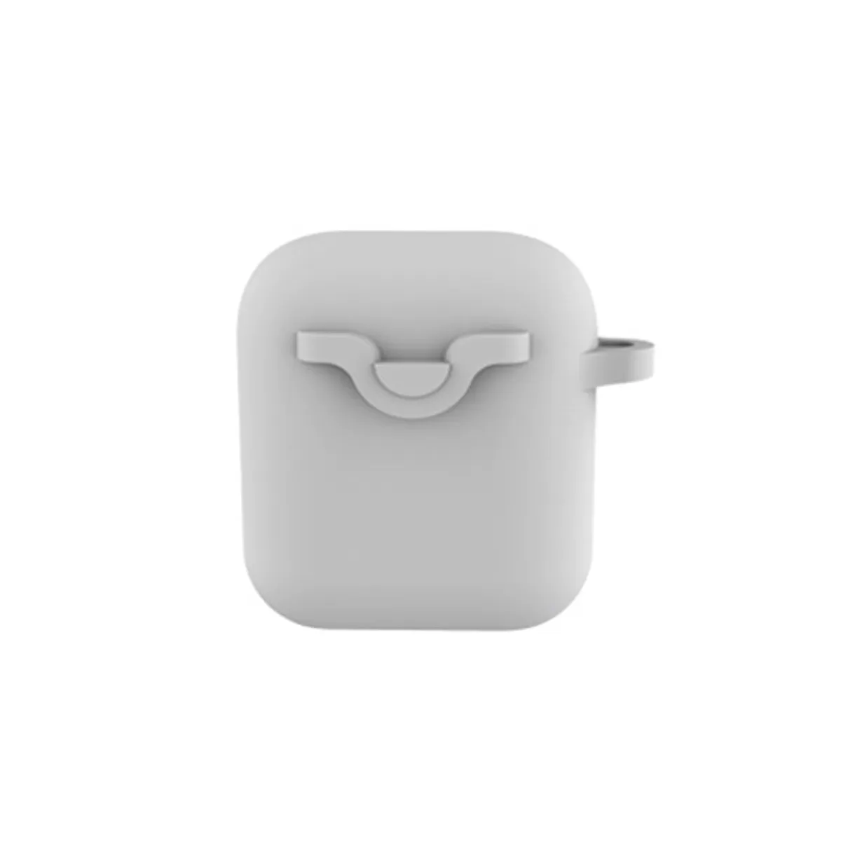 INF Bluetooth Earphone Protective Case kompatibelt med AirPods 1/2 - Silicone Shockproof Grey Cover med Clip