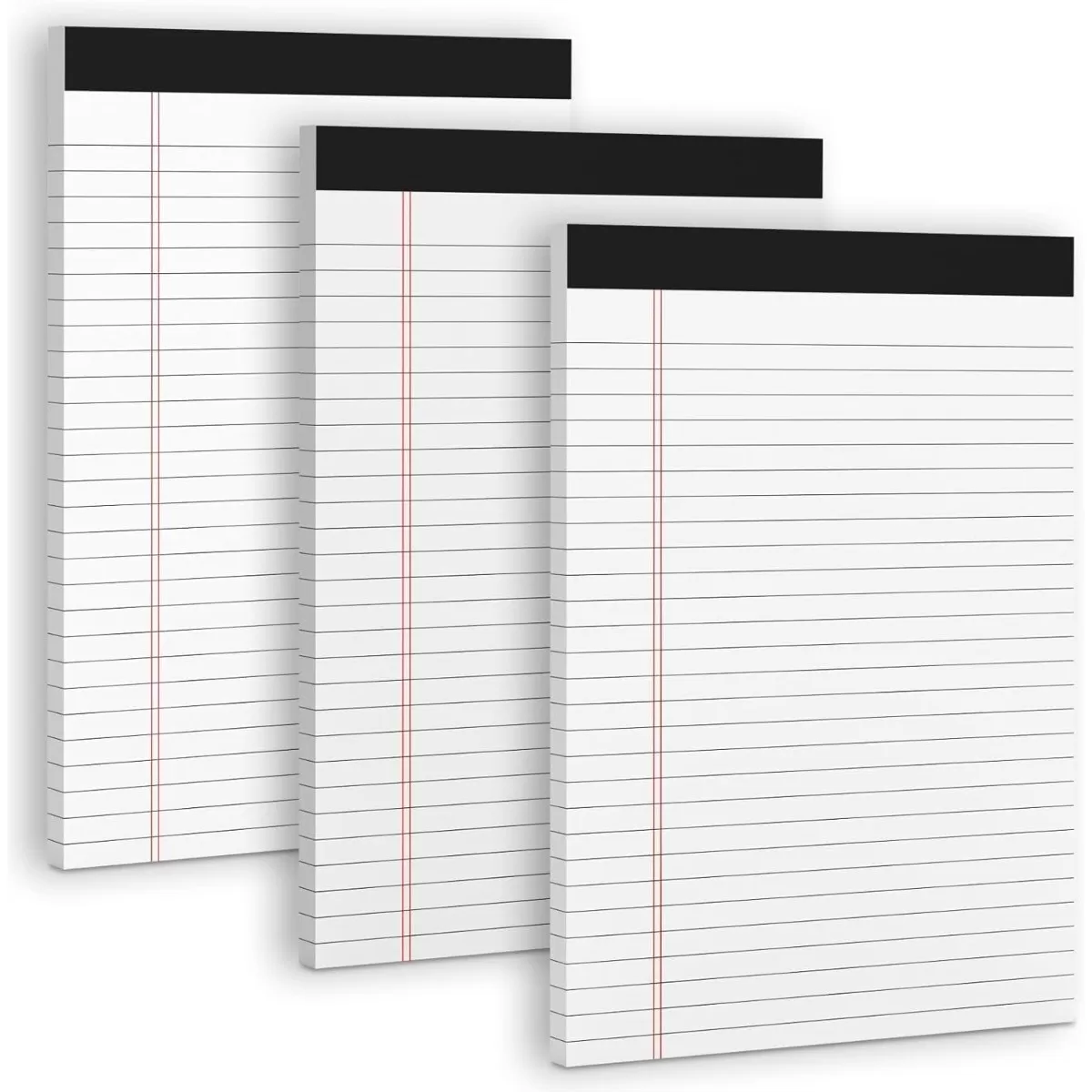 INF A4 linjerat rivblock, 4-pack - 50 ark per block, vitt papper, för skola, kontor och möten