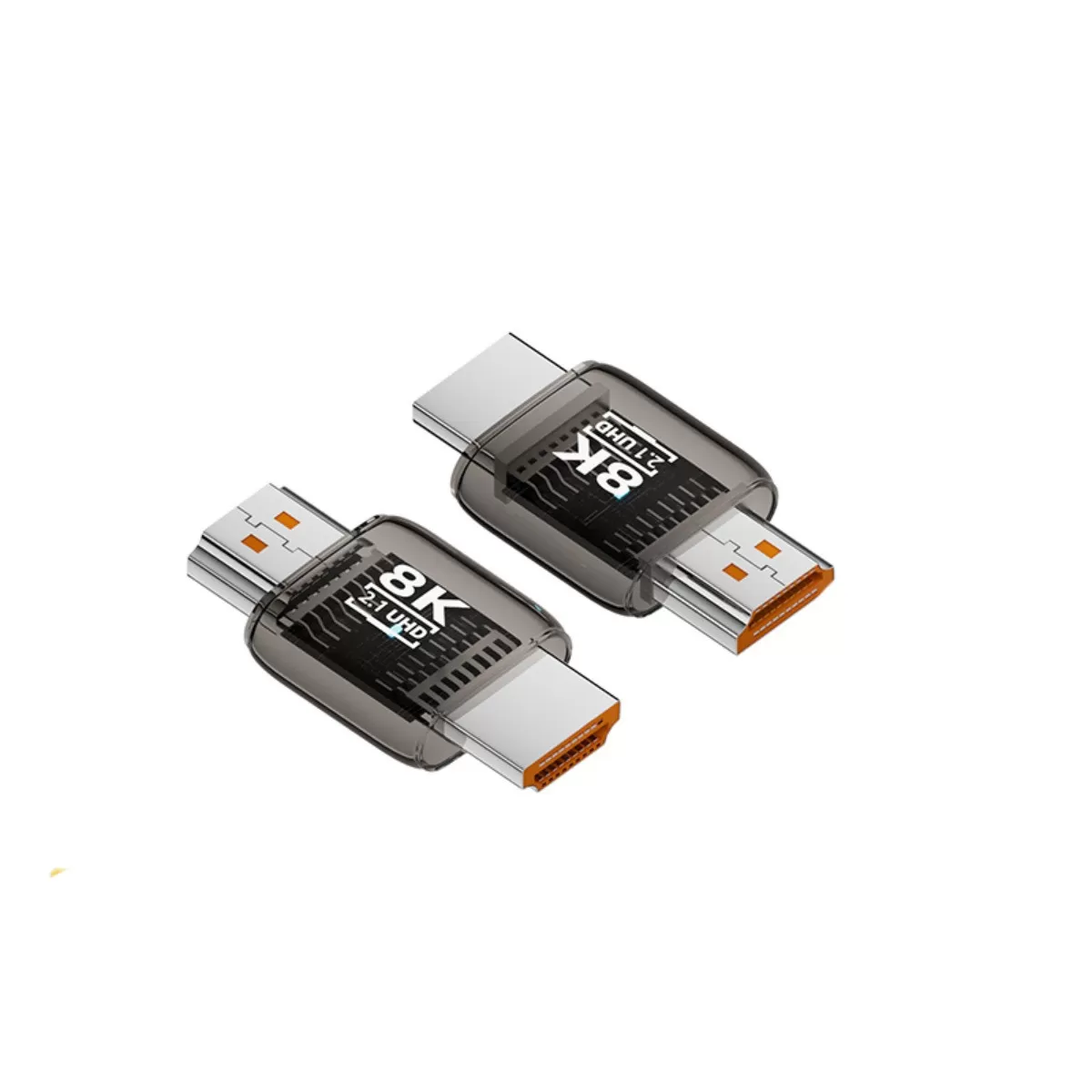 INF UHD HDMI-adapter hane-till-hane (3-pack) - HDMI 2.1 8K 60Hz rak 180° kontakt för PC, laptop till TV/monitor Svart