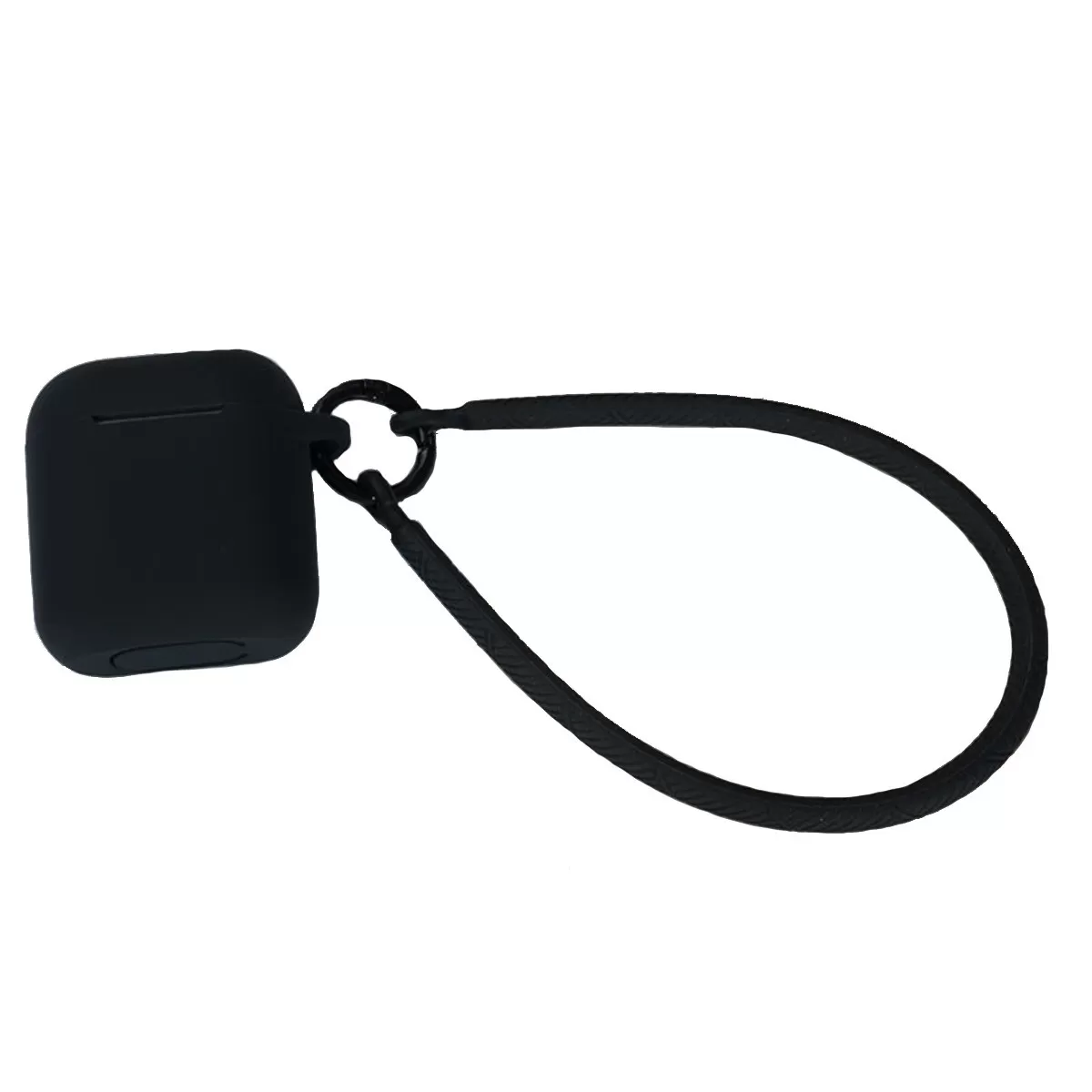 INF Silicone Protective Case med handrem kompatibelt med AirPods Pro 2 - Svart, dammtät laddningsport, mjuk öppning-stängning