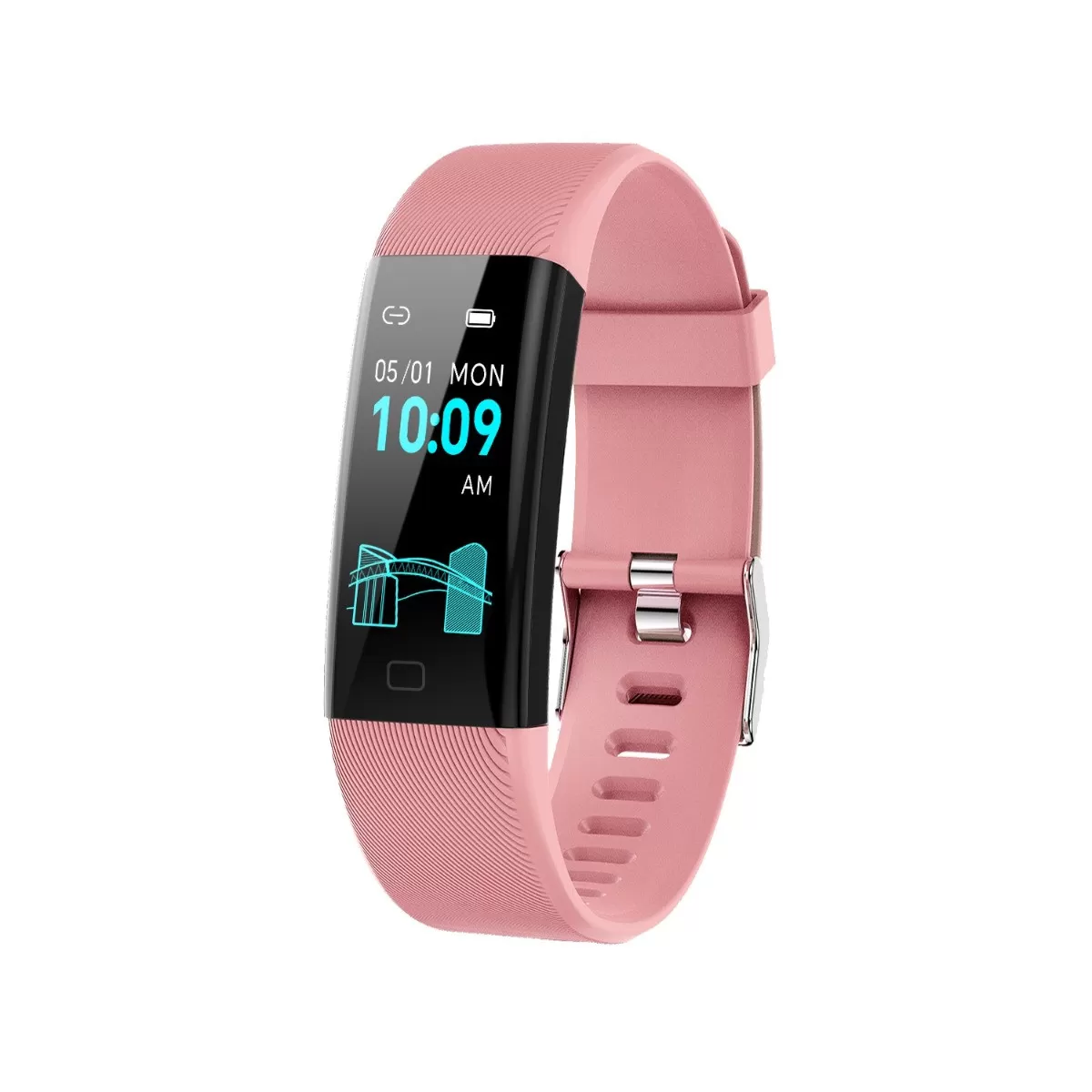 INF Smartwatch Pink kompatibelt med Joeme Fit App - Hjärt- och SpO2-övervakning, Blodtryck, Sömn & 50+ Sportlägen