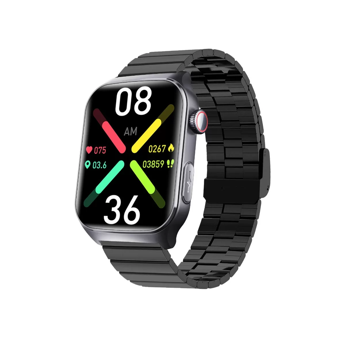 INF Smartwatch kompatibelt med Joeme Fit App - Bluetooth 5.3, IP76 Vattentät, Puls SpO2 Blodtryck Övervakning (Ej Medicinsk),