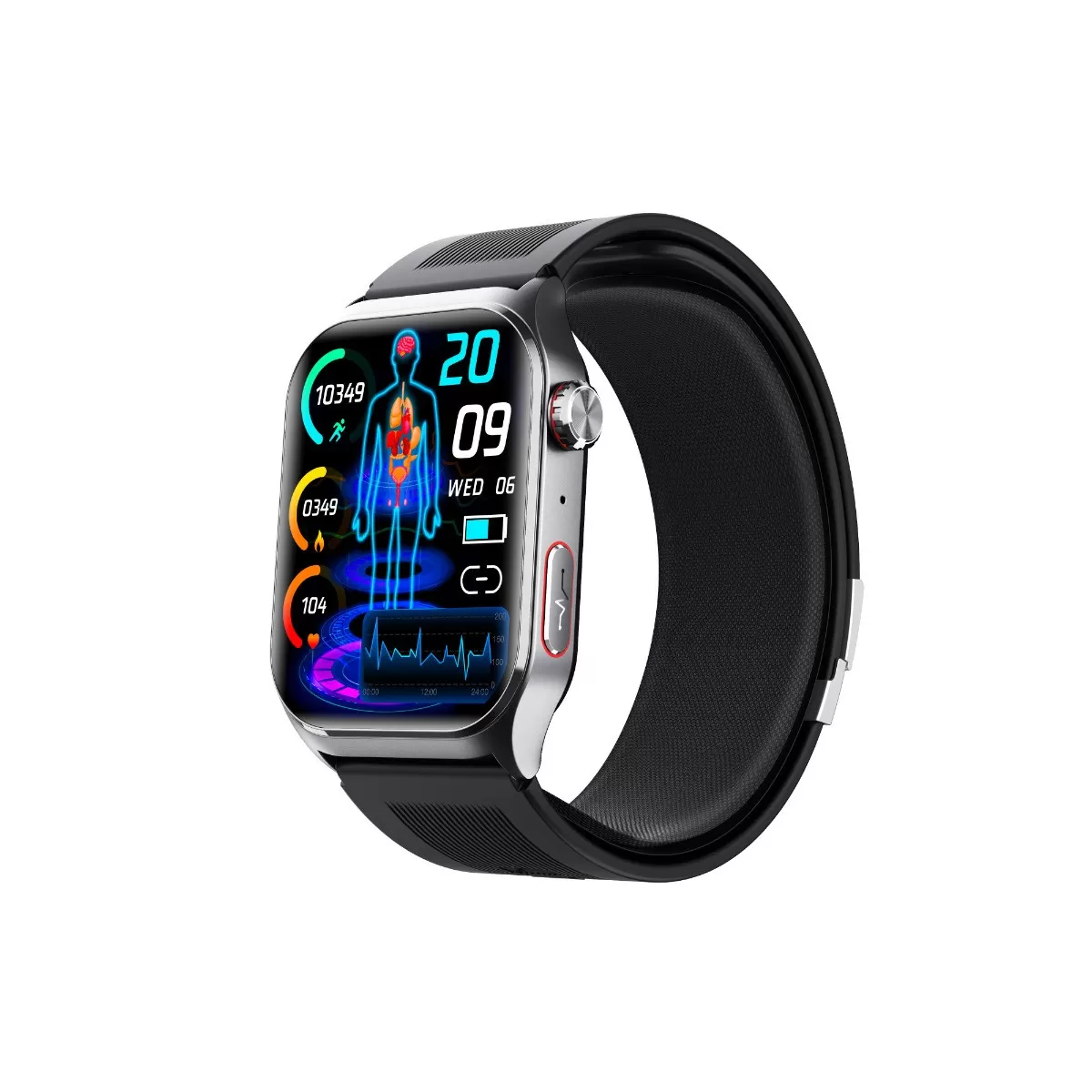 INF Smartwatch kompatibelt med Joeme Fit - Medicinsk luftpump blodtryck, Medicinsk ECG, 24/7 hjärtfrekvens och sömnövervakning