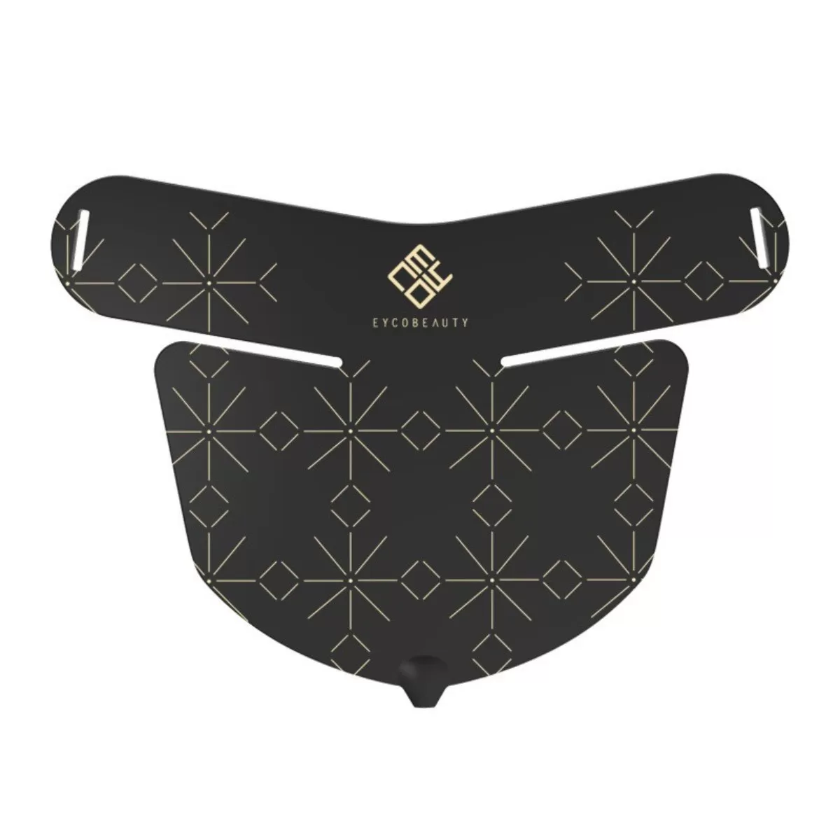 INF LED bärbar nackskönhetsenhet kompatibelt med Hände-fri svart nackljusterapi för hemmabruk - lyft och anti-rynkor