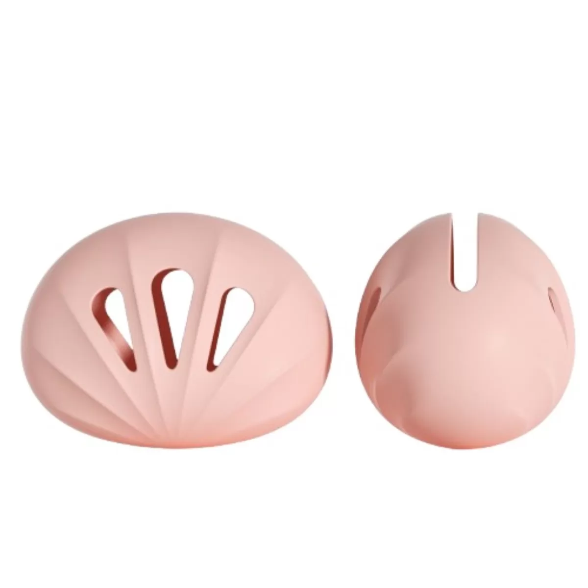 INF 2-pack silikonfodral för makeup-svamp - ventilerat, dammtätt beauty blender-etui, fukt-torr kompatibelt Rosa