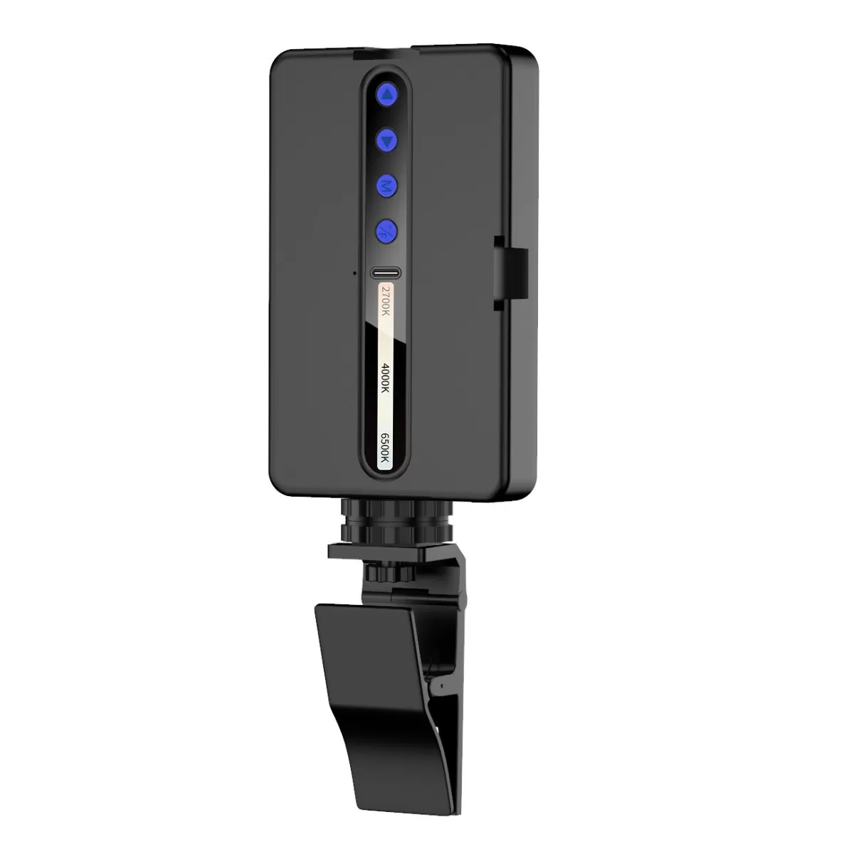 INF LED Fyllnadsljus kompatibelt med kamera - 6.5W Uppladdningsbart Clip-On RGB Trefärgat ljus med CRI 95+, 2700K-6500K, Dubbla