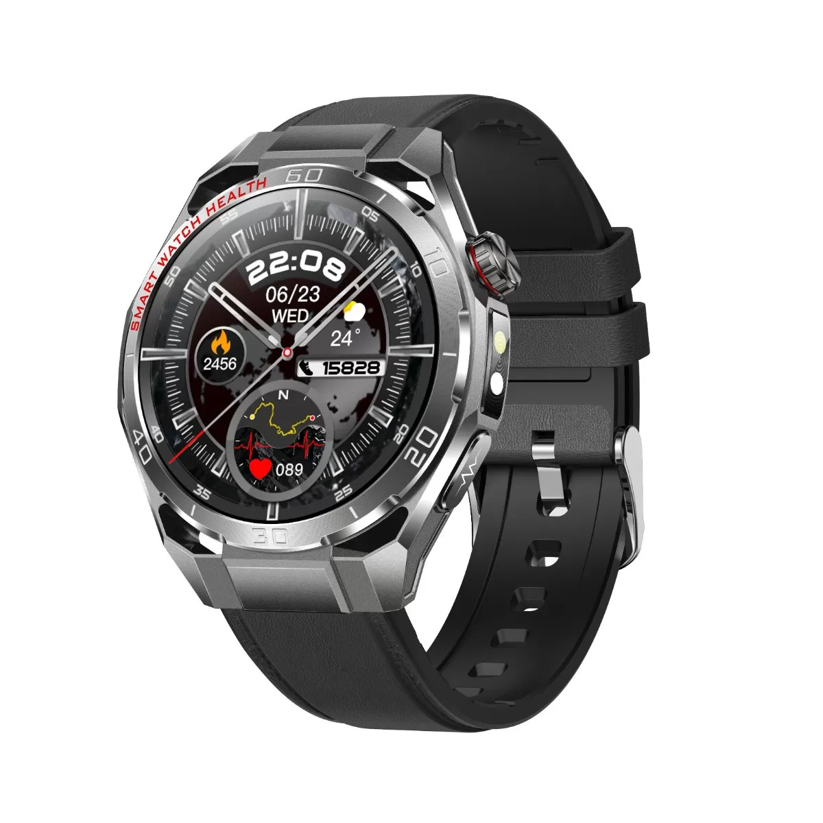 INF Smartwatch kompatibelt med TK40 - 1.47-inch AMOLED, ECG Chip, Bluetooth LE 5.3, IP68 Vattentålighet