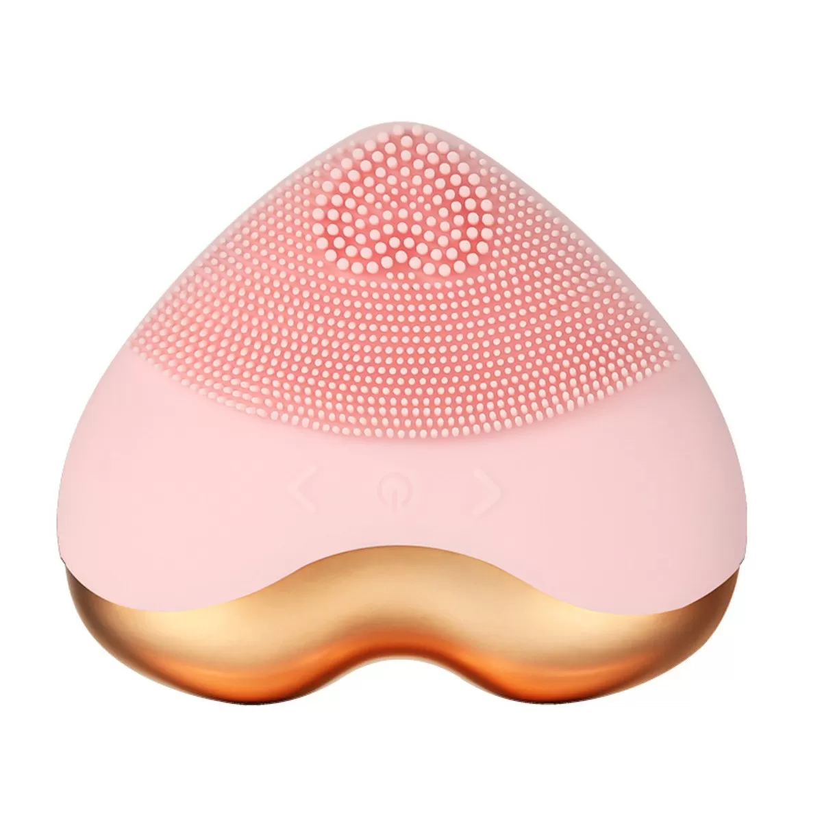 INF Heart-Shaped Ultrasonic Silicone Facial Cleansing Brush - Sensitive Skin Deep Pore Cleanser, IPX7, 6 Modes, 90-Day Battery Rosa