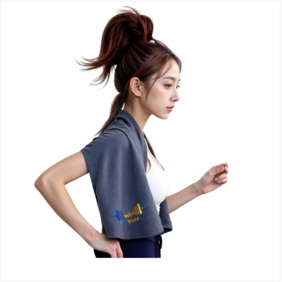 INF Mikrofiber Gymhandduk kompatibelt med – Snabbtorkande, Mycket Absorberande Tränings- & Yogahandduk (40cm x 95cm x 0.5cm) Grå