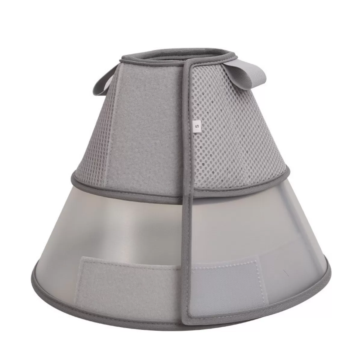 INF Andningsbar mesh anti-lick hundkrage - Lågbrus skyddande Elizabethansk kon för små hundar (XS, S, M) - Grey M