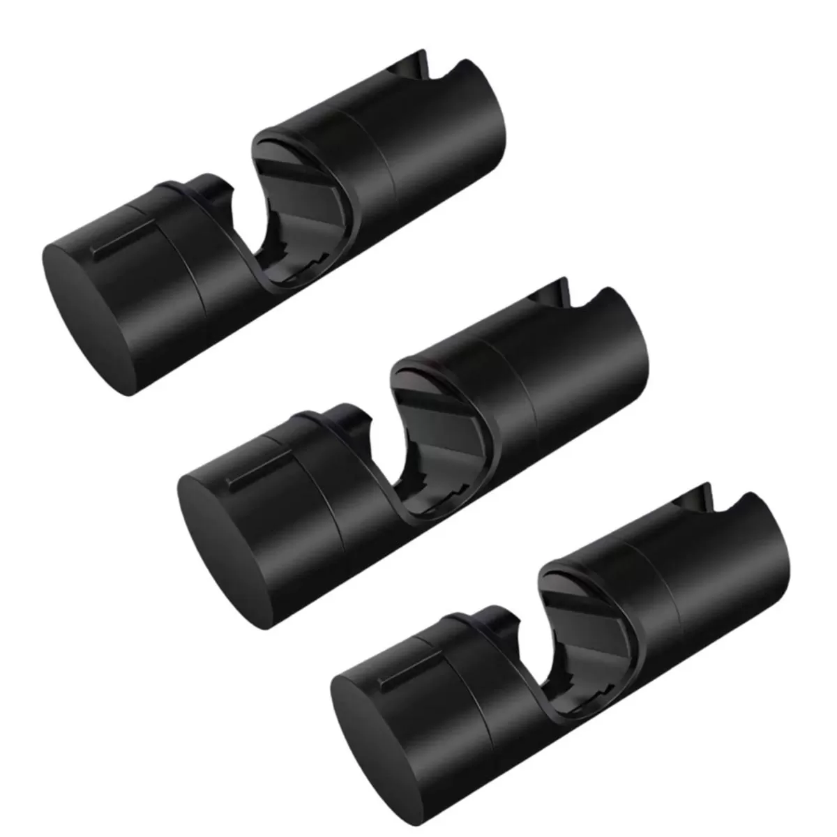 INF Shower Rod Sliding Middle Fork 3-Pack - Förstärkt ABS 360° Justerbar Monteringsfäste Utan Borrning, Universal kompatibelt