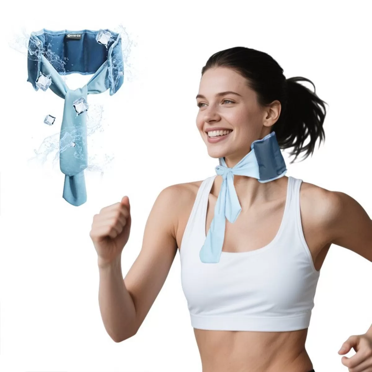 INF Outdoor Cooling Ice Neck Scarf - Instant Cool, Reusable Water-Absorbent Neck Towel for Hot Weather
