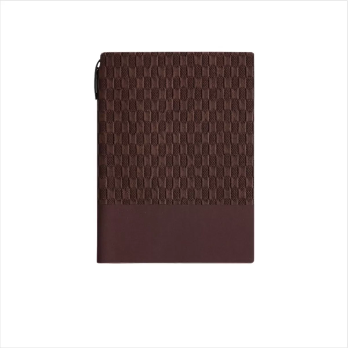 INF Business Vintage Plaid Softcover Notebook - A5 Executive Journal med bleed-resistent syrafritt papper Mörkbrun