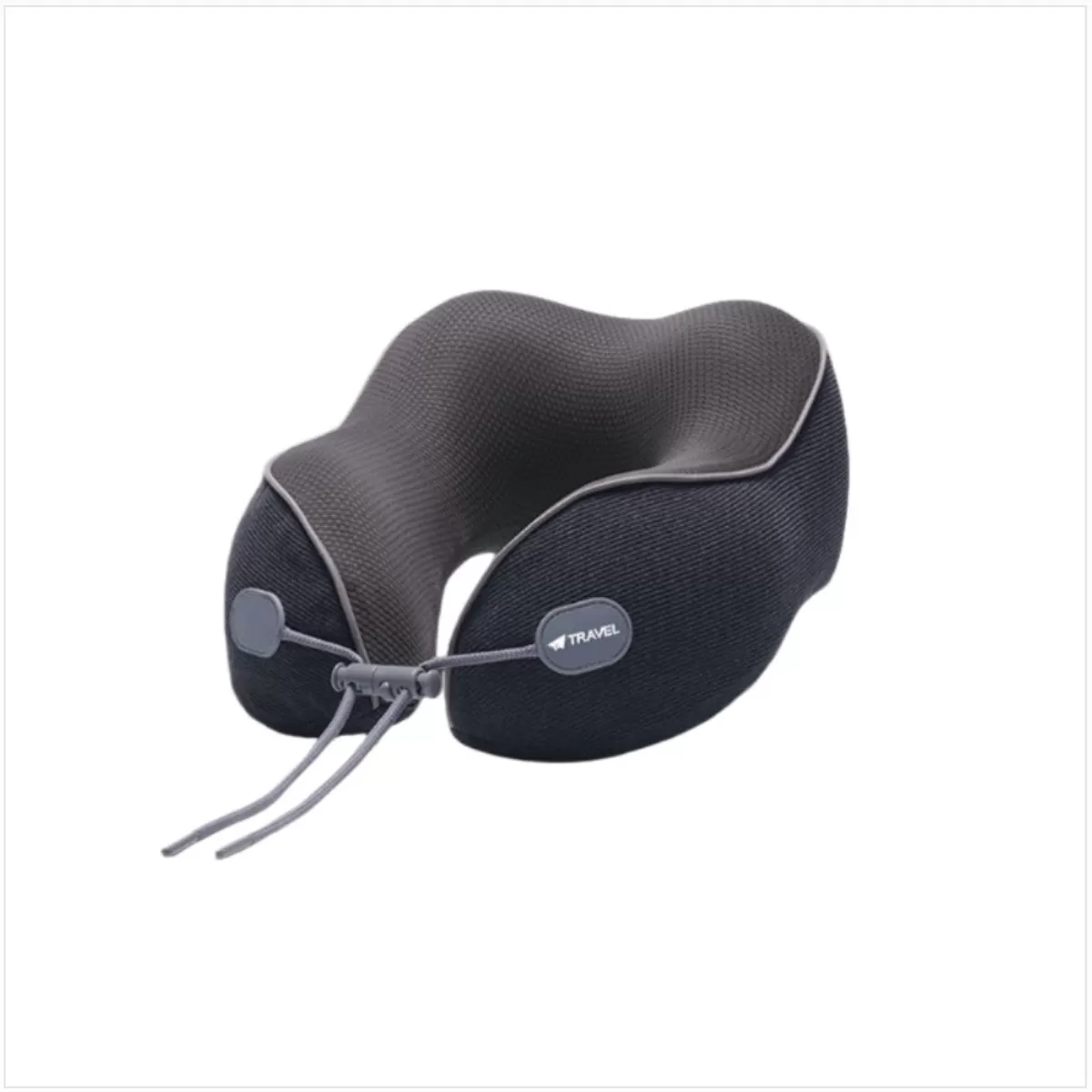 INF Memory Foam U-Formad Nackkudde - Ergonomiskt Resa & Kontorsluren Stöd Med Avtagbart Tvättbart Överdrag Grå