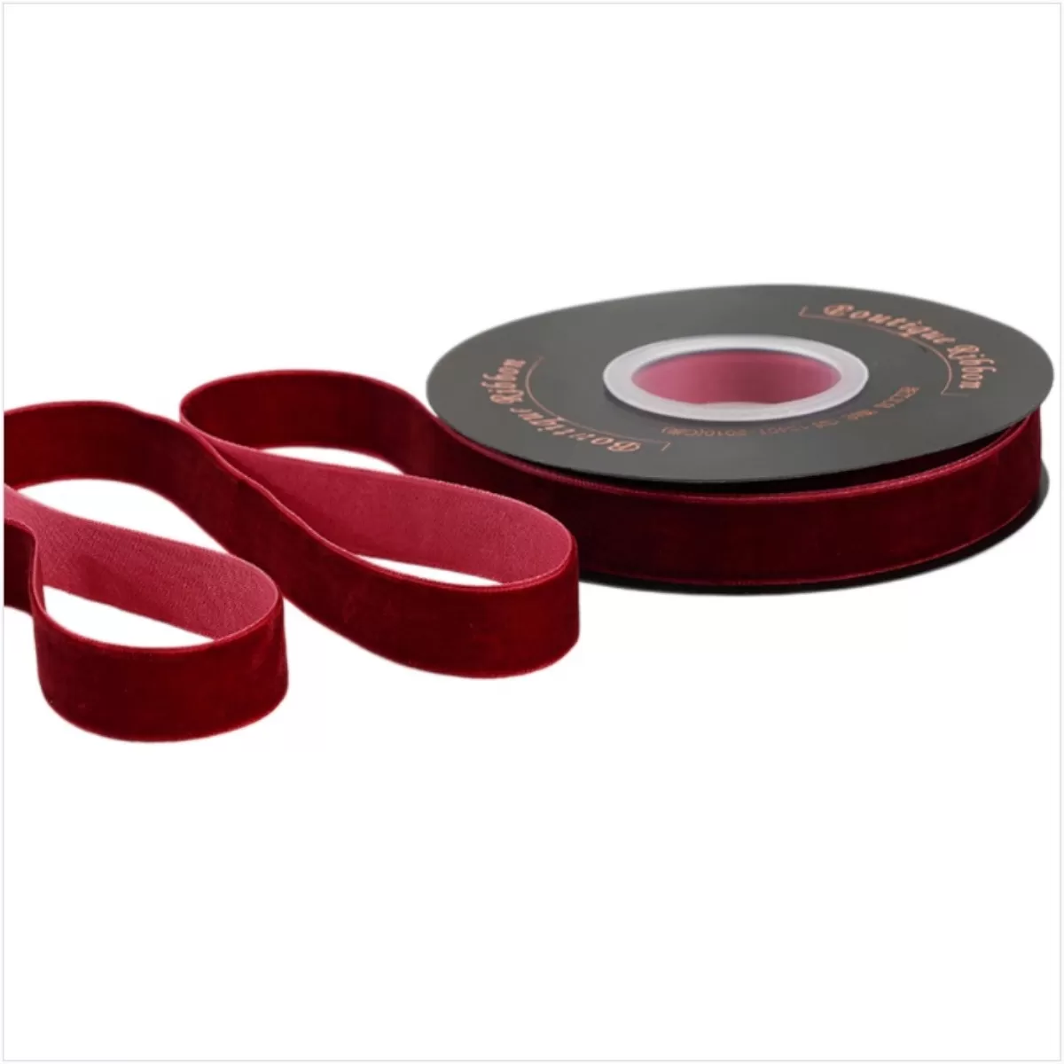 INF 4.5m Velvet Ribbon för buketter och tårtdesign – Wine red, mjuk elegant finish 1.5 cm
