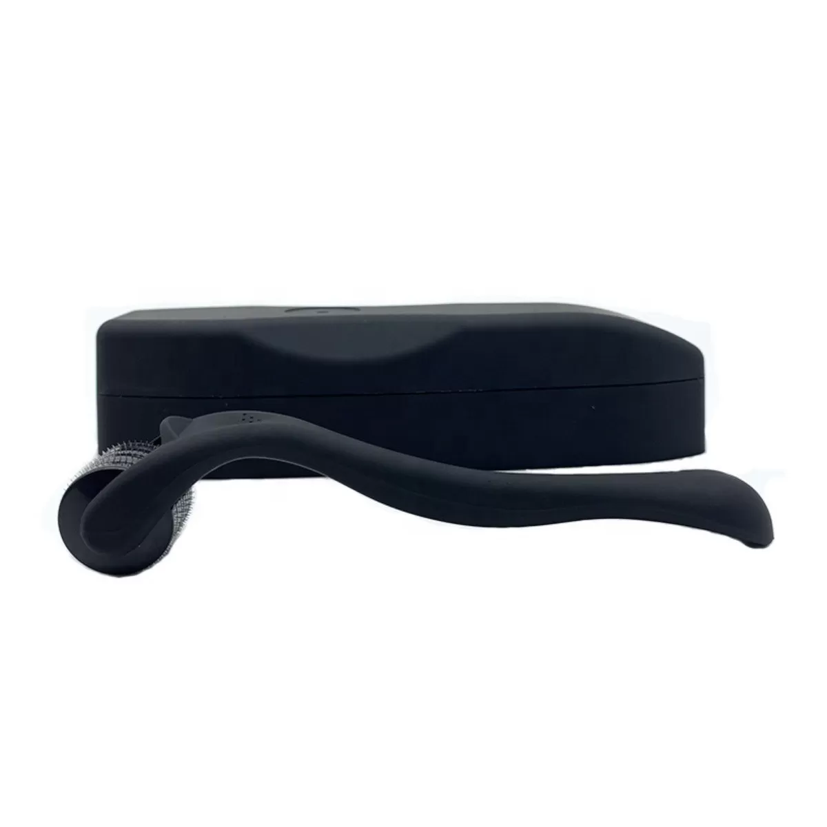 INF 540 microneedle derma roller 0.5mm med ABS-gummihandtag - svart | Microneedling för ansikte och kropp mot rynkor, porer,