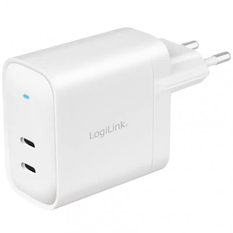 LogiLink USB-laddare 2 x USB-C PD 40W GaN