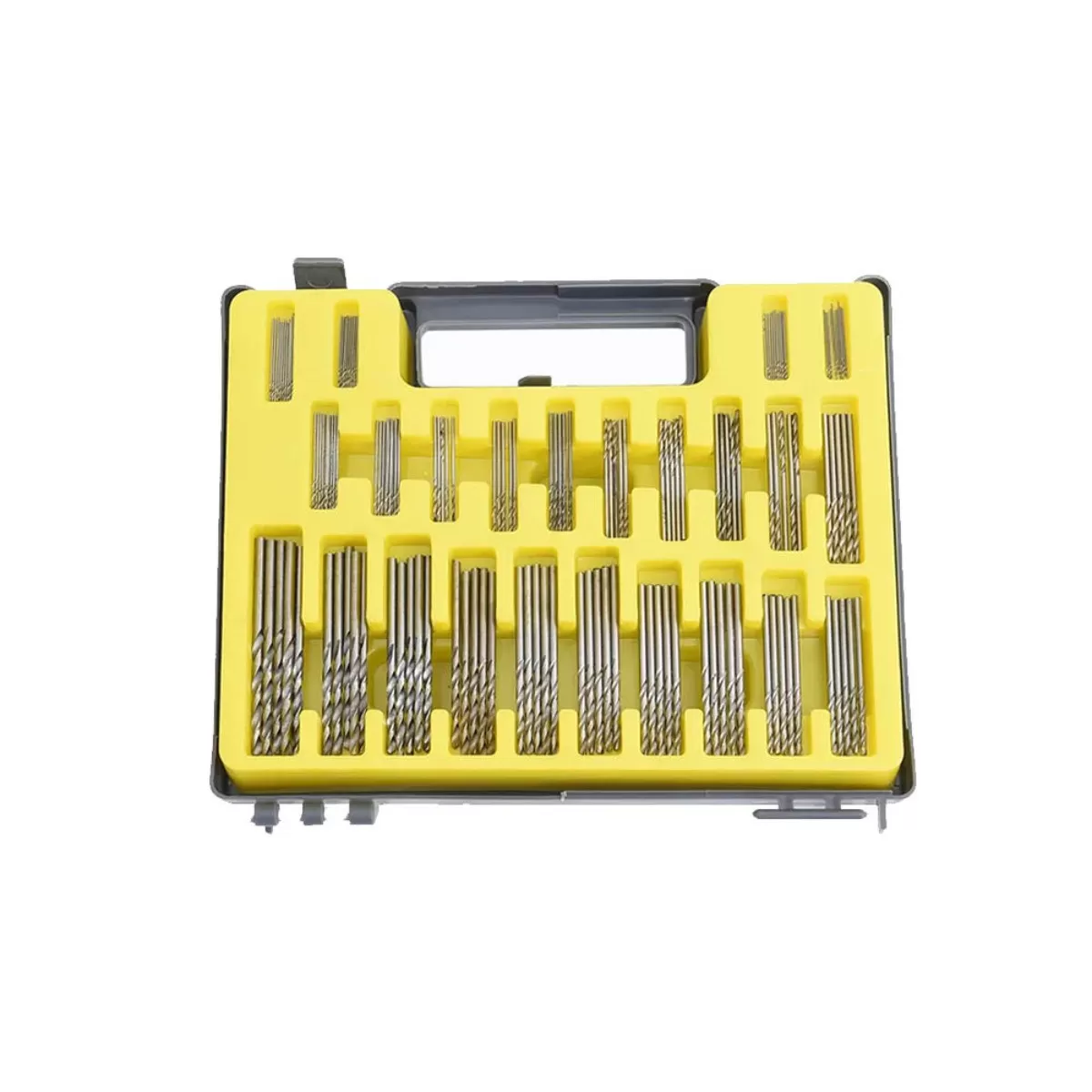 INF Twist Microbor Set 150 st i Plastfodral - Lagerstål, Flerfärgad, 135° Spets, 0.4-3.2mm