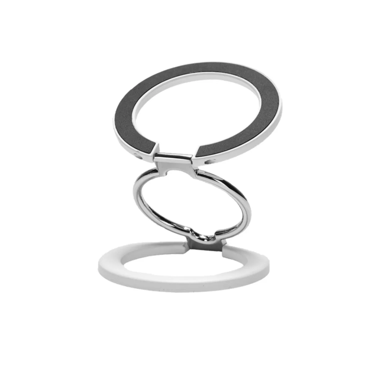 INF Dubbel-sidigt magnetiskt mobilstativ - vikbart aluminium desktop-fäste med 360° rotering och starkt fäste för metallytor Vit