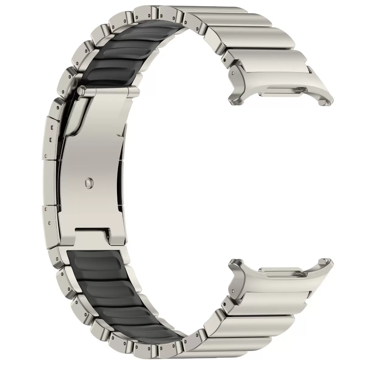 INF DLC-förstärkt titanstål- och gummiarmband kompatibelt med Samsung Galaxy Ultra 1/2, viklås, flera färger Titan