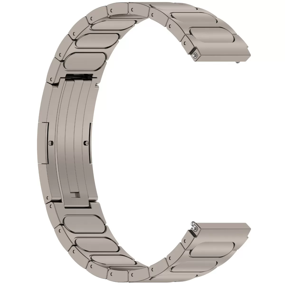 INF Klockarmband Titanium+Rostfritt Stål kompatibelt med Huawei Watch och kompatibelt med Samsung Watch, Viklås, Passar Titan