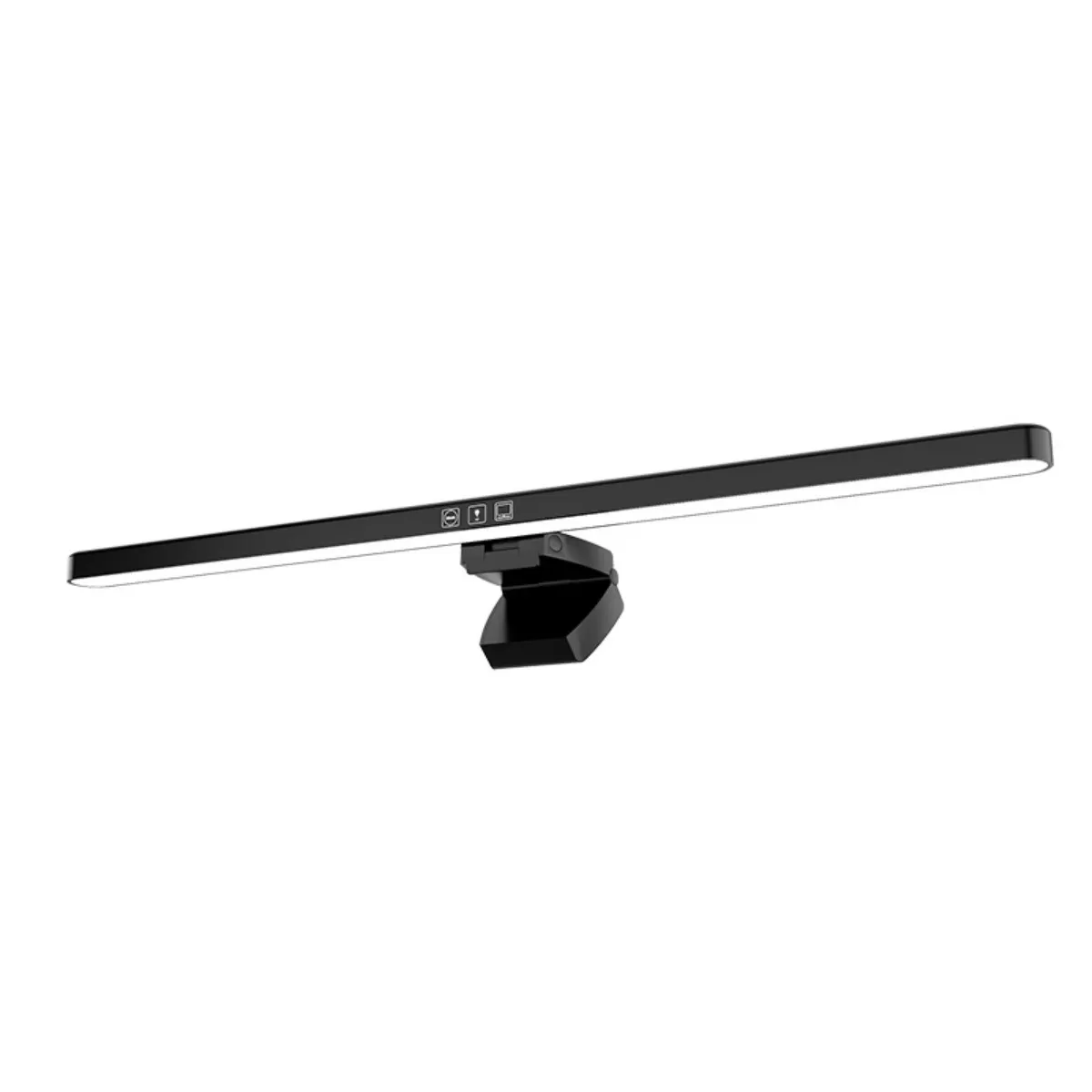 INF Ögonvänlig skärmlampa 61CM (Svart) - Clip-On USB-driven LED med steglös dimning och 3 färgtemperaturer