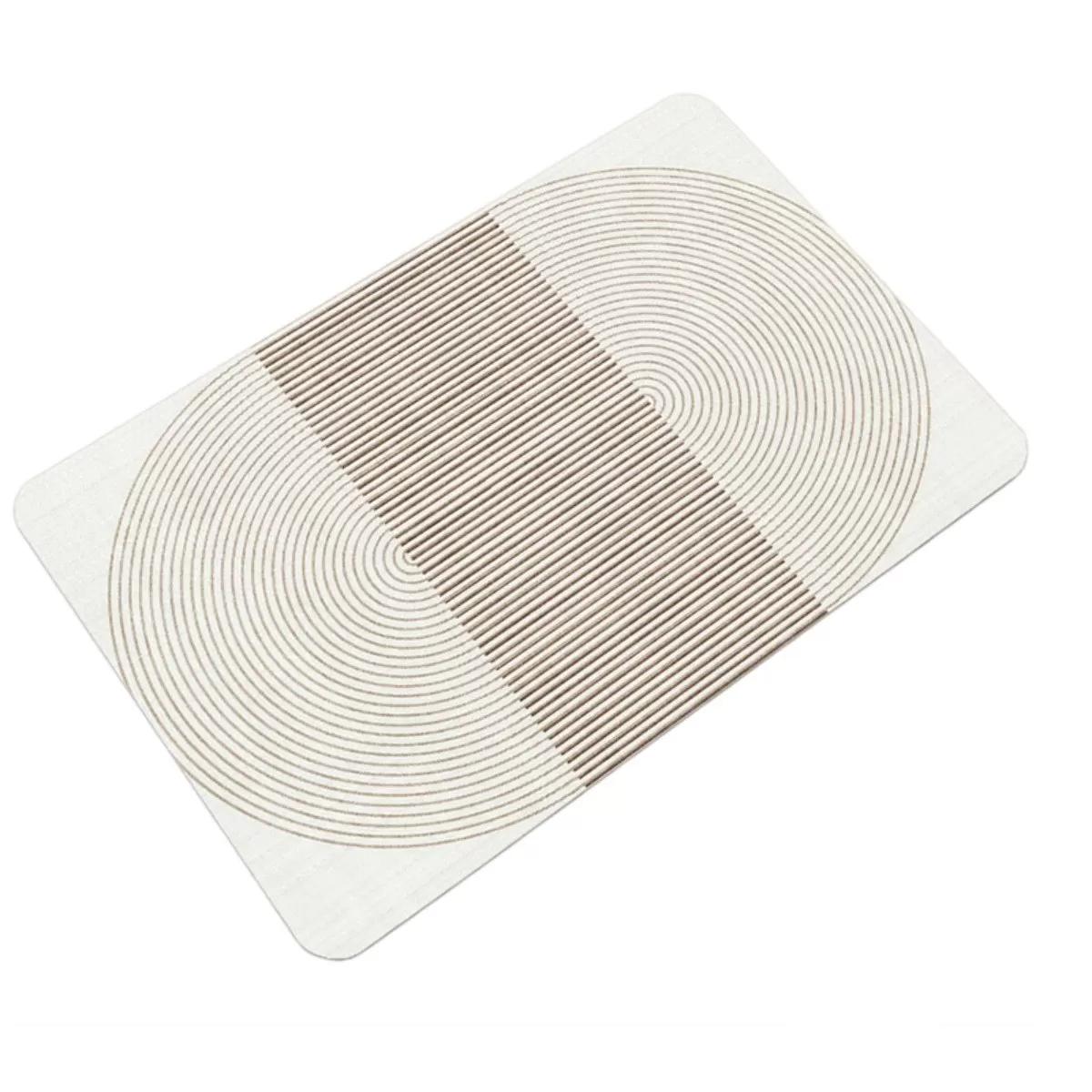 INF Diatoméjord badmatta 40cm x 60cm Off-White - Halkfri, snabbtorkande absorberande med tekniskt tyg för badrum och toalett