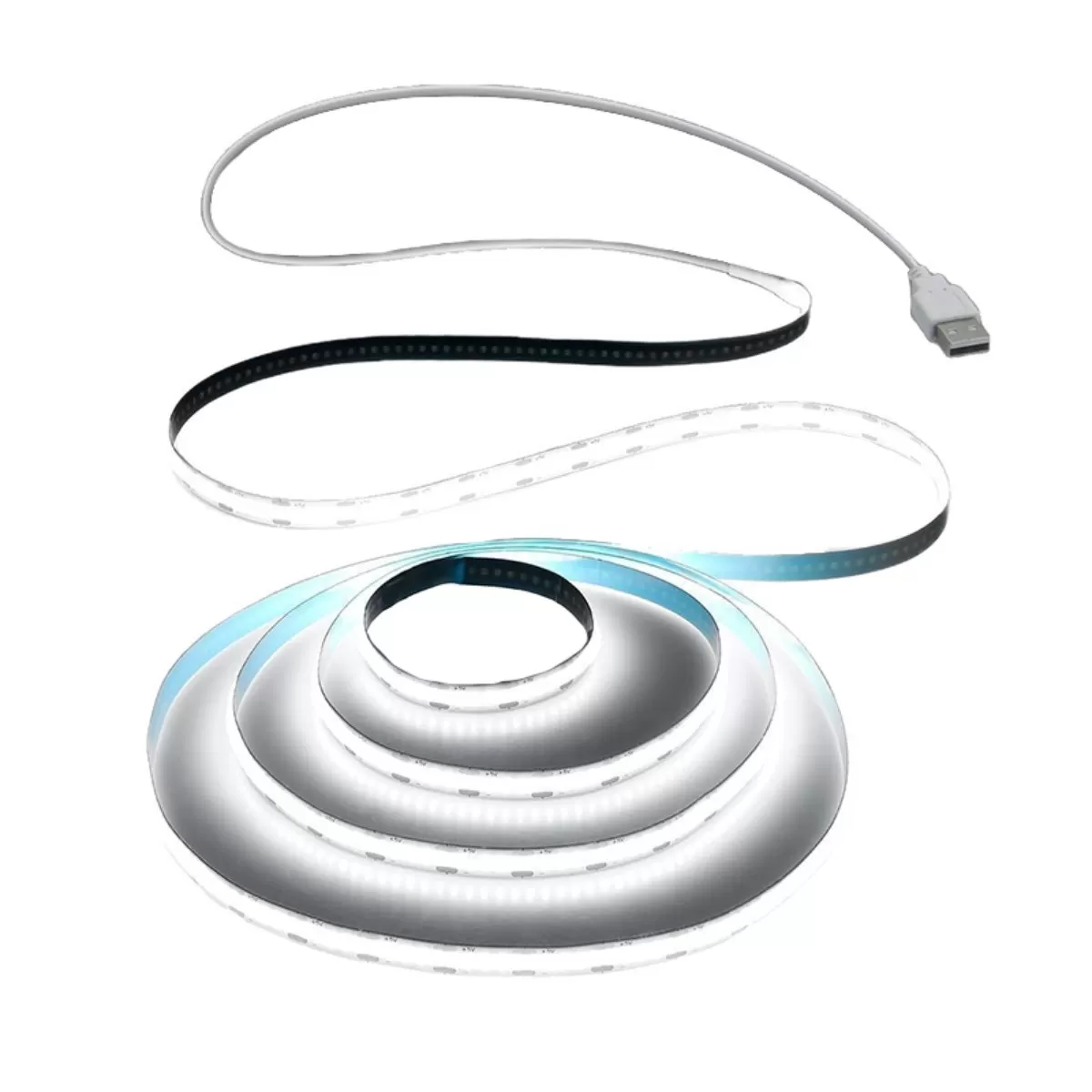 INF LED-remsa - Varmvit 3000K - Åttalagers COB-tejp 120cm Självhäftande Underskåpsbelysning