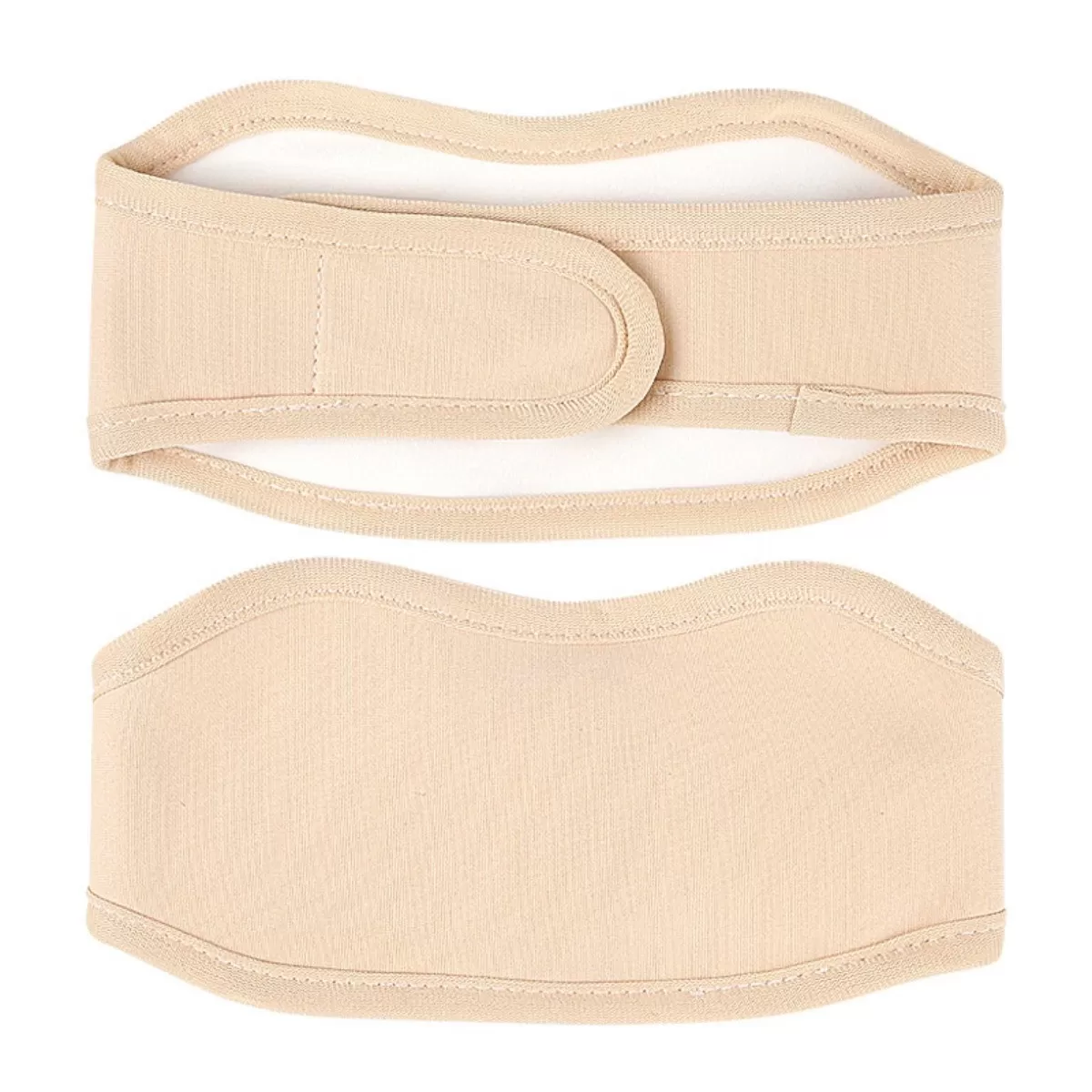 INF Ricinolja Nackomslag - Återanvändbart Justerbart Kardborre Nackpack, Hudfärgat 52cm x 10.5cm