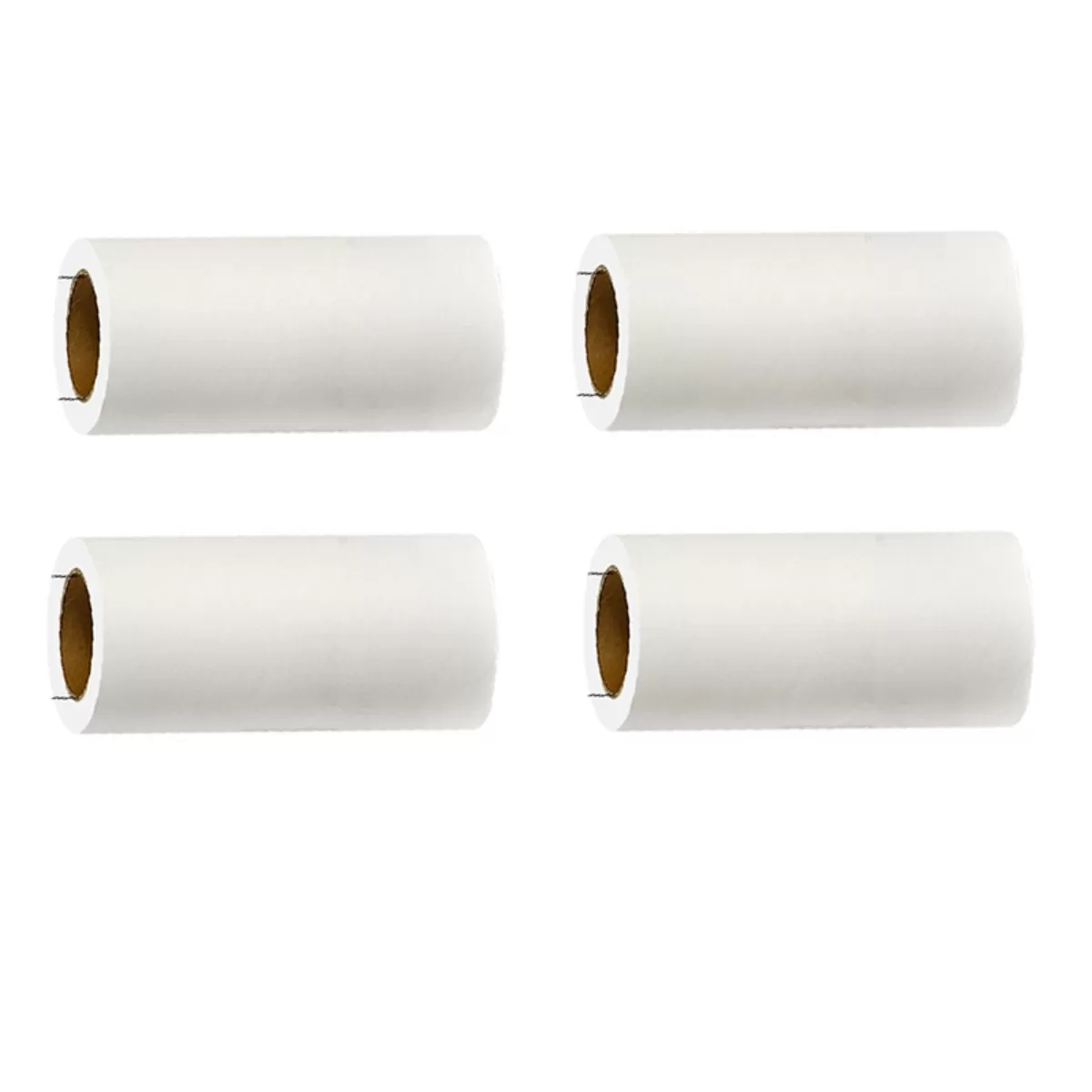 INF Påfyllningsrullar för luddroller 10cm, avtagbara limark ≈40 ark/rulle, smältlim, vit - 4-pack