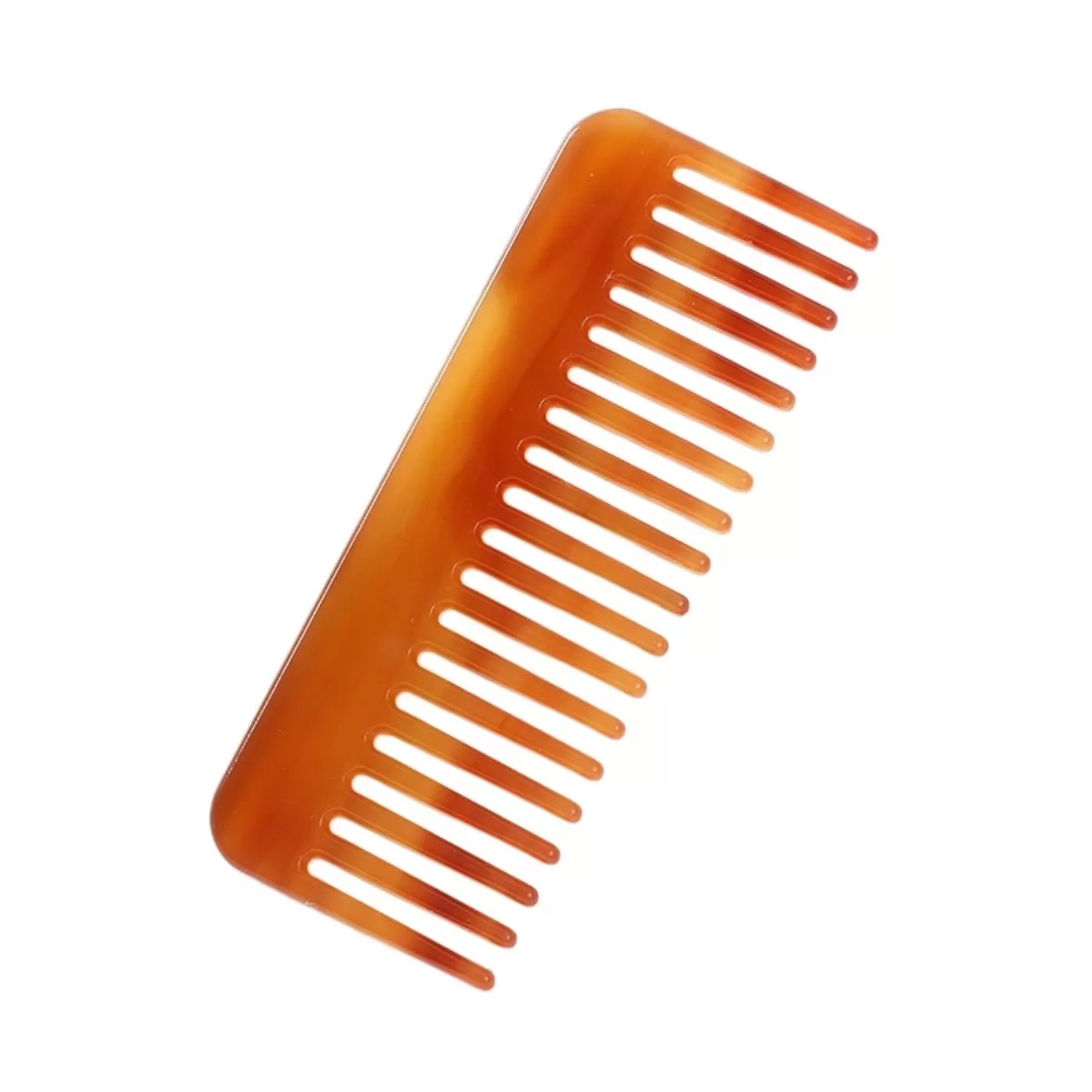 INF Kaffefärgad acetatkam med breda tänder - antistatisk marmormönsterkam för att jämna ut friss och hårbottenmassage