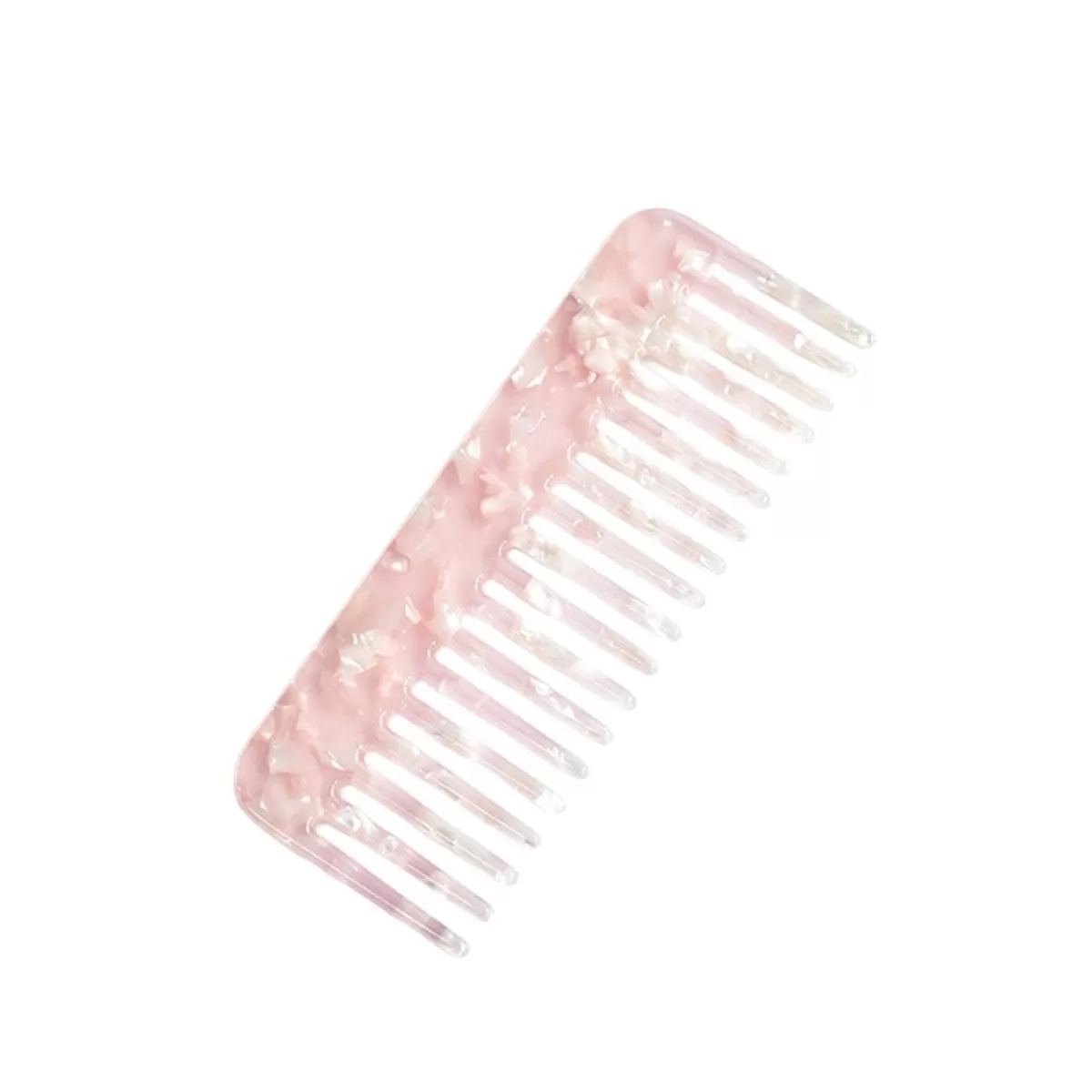 INF Sakura rosa marmorerad acetatkam - Antistatisk utredningskam för utslätning och hårbottensmassage, för lockigt, vågigt och