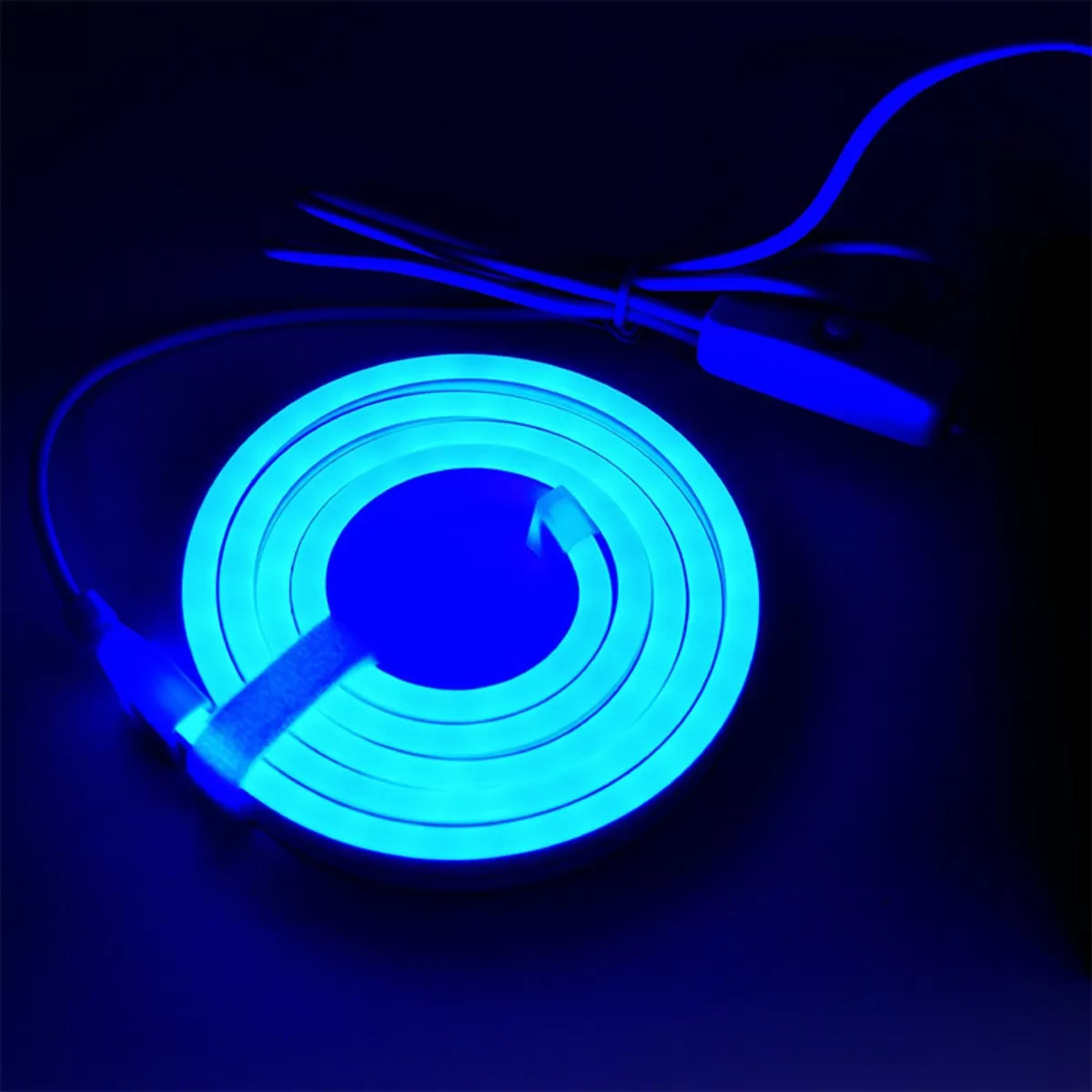 INF USB-driven beröringsfri neon LED-remsa - Blå 1/3/5m, flexibel PVC, 5 v, P67 vattentät, 800 lm, hand-svepsdimmer 3m