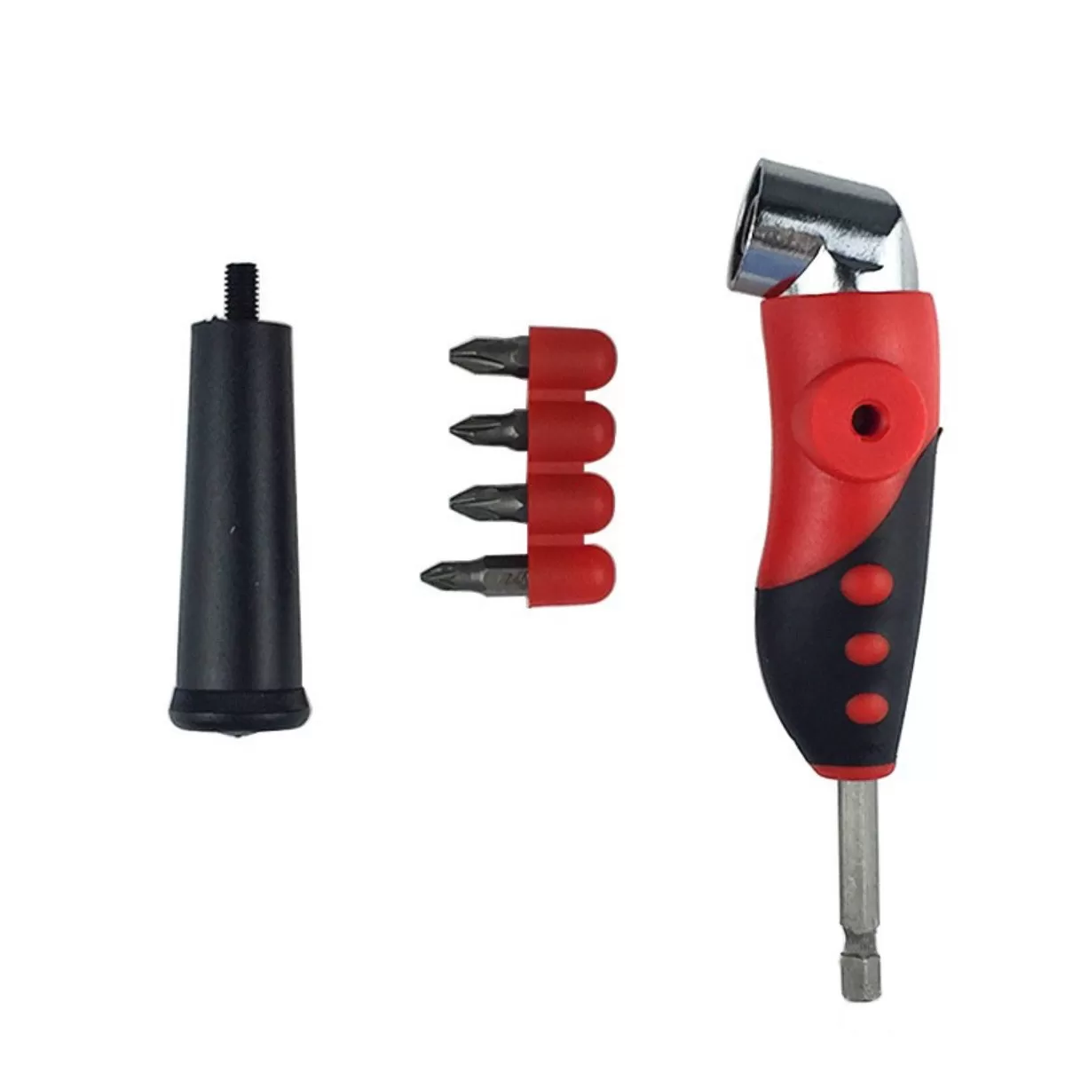 INF 105° vinkeladapter för borr - 1/4'' sexkant, magnetisk snabbkoppling i kolstål för batteri- och elborrar