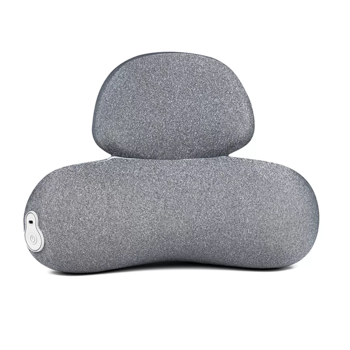 INF Vibrerande uppvärmd plug-in nackmassageapparat med Type-C (2000mAh) – ergonomisk långsamt återfjädrande huvudkudde, grå