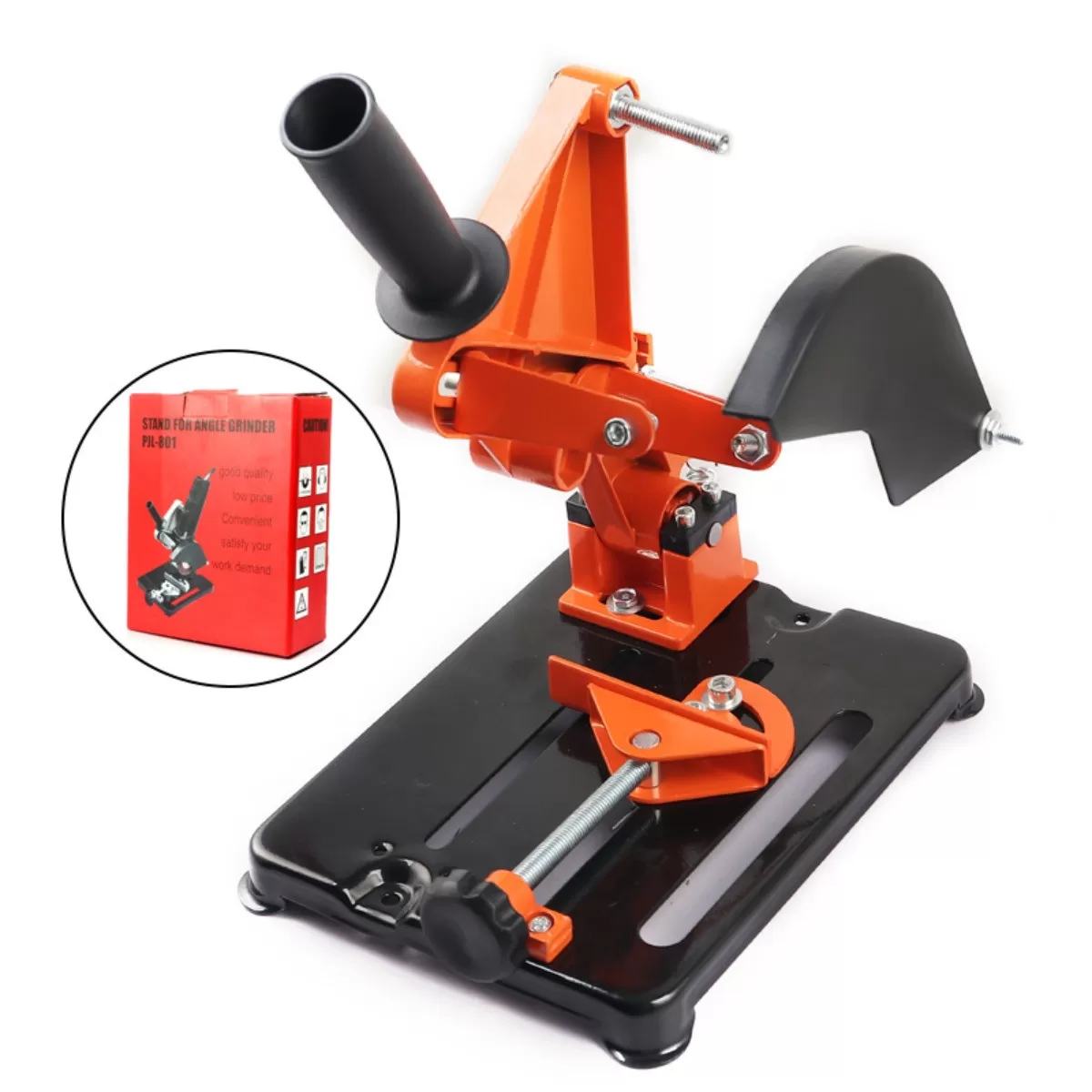 INF Högprecisionsvinkelslipstativ - Orange aluminiumlegering med smidd järnbas, 45° justerbar handsfree-kapning